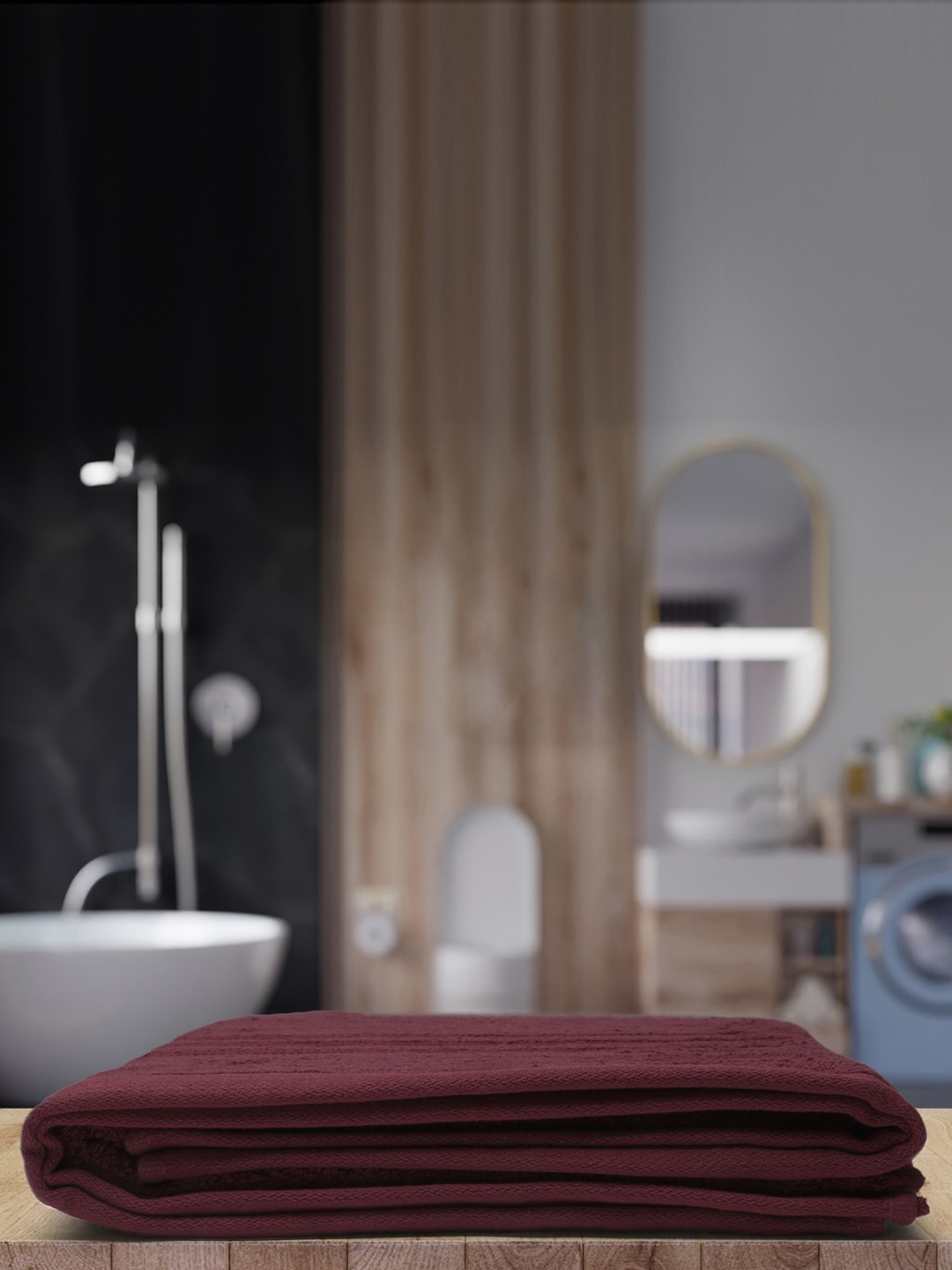 

Monte Carlo Maroon Solid 525 GSM Bath Towels