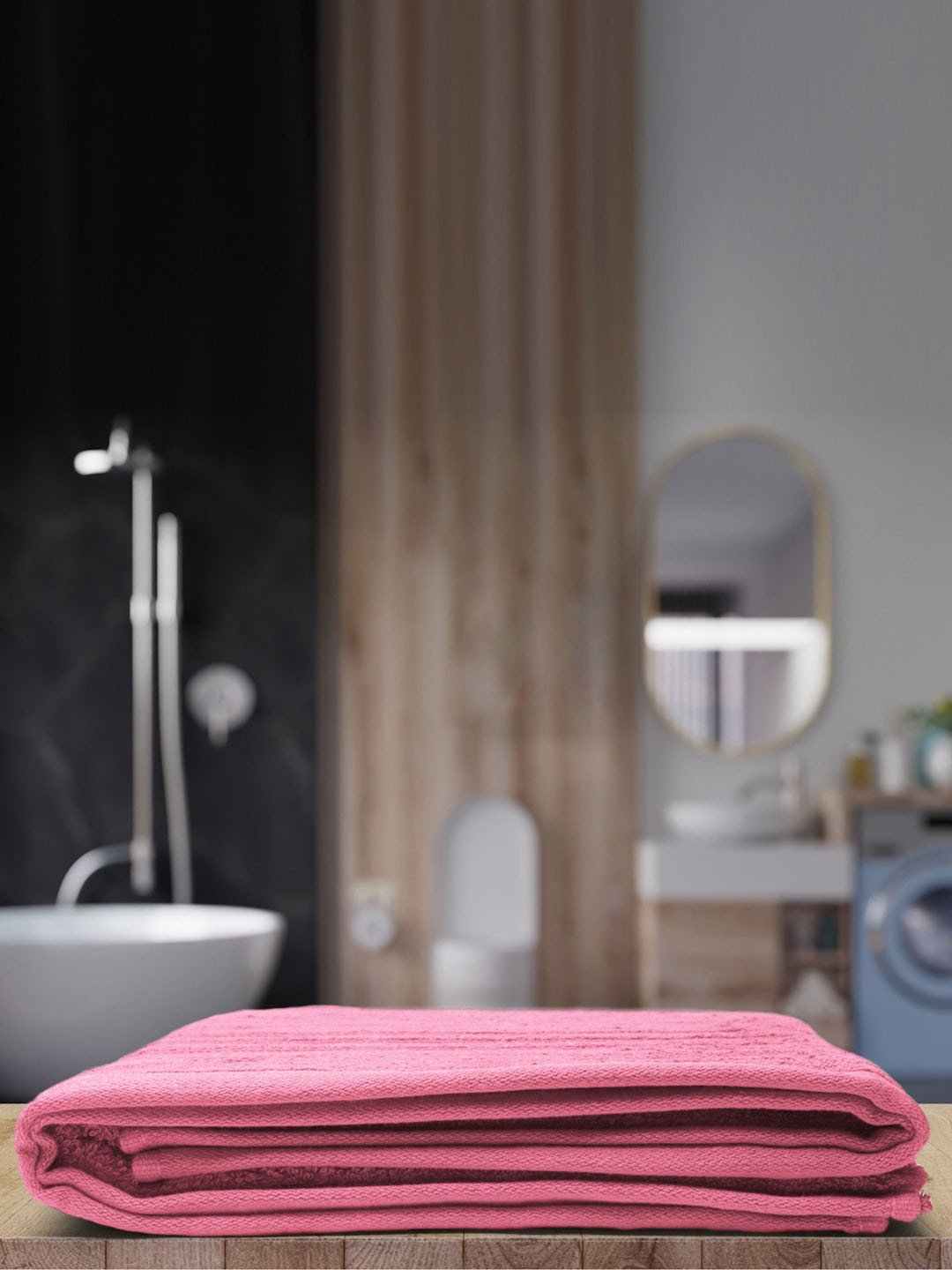 

Monte Carlo Pink Solid Cotton Bath Towel