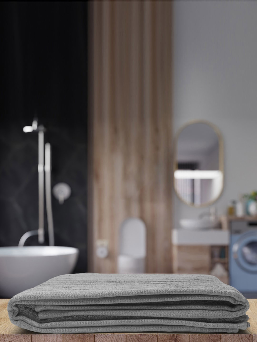 

Monte Carlo Grey Solid 525 GSM Cotton Bath Towel