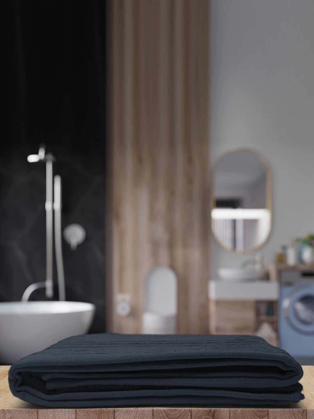 

Monte Carlo Navy Blue Cotton Solid 525 GSM Bath Towel