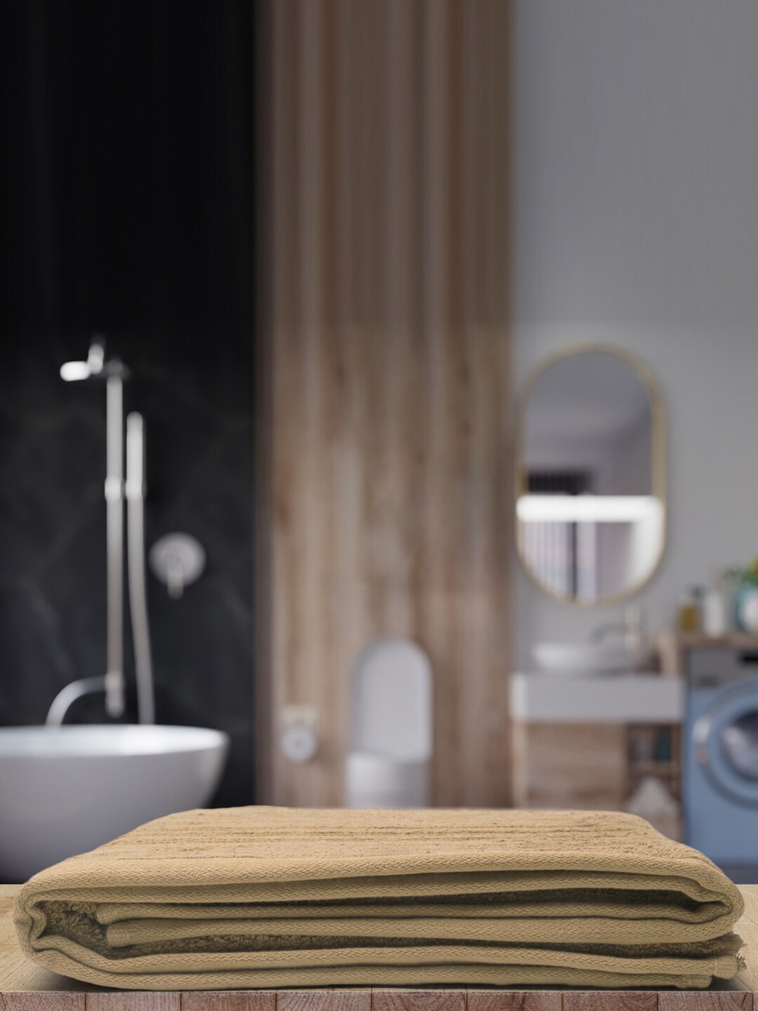 

Monte Carlo Beige Solid Cotton 525 GSM Bath Towels