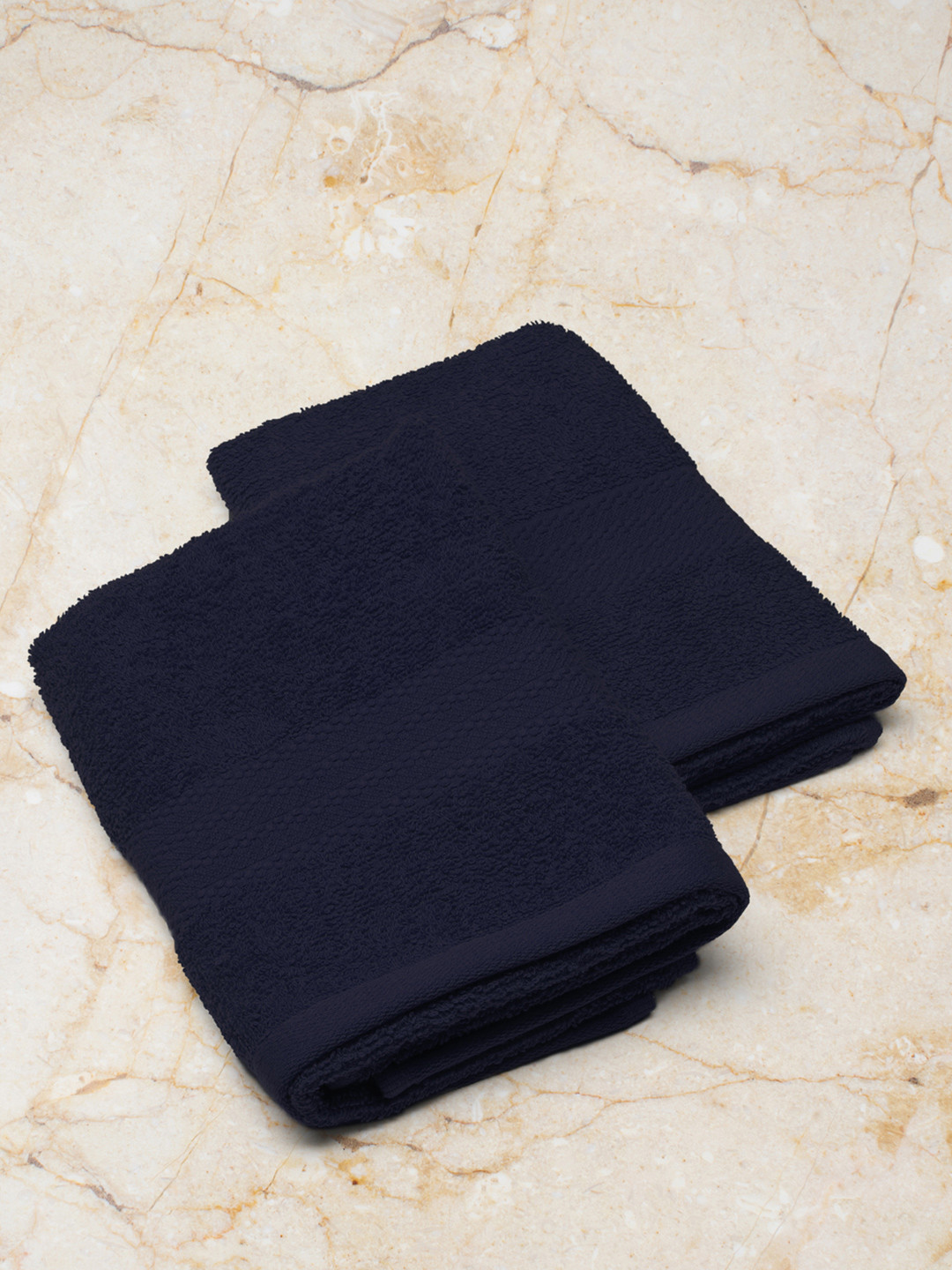 

Monte Carlo Set of 2 Navy Blue Cotton Solid Hand Towel