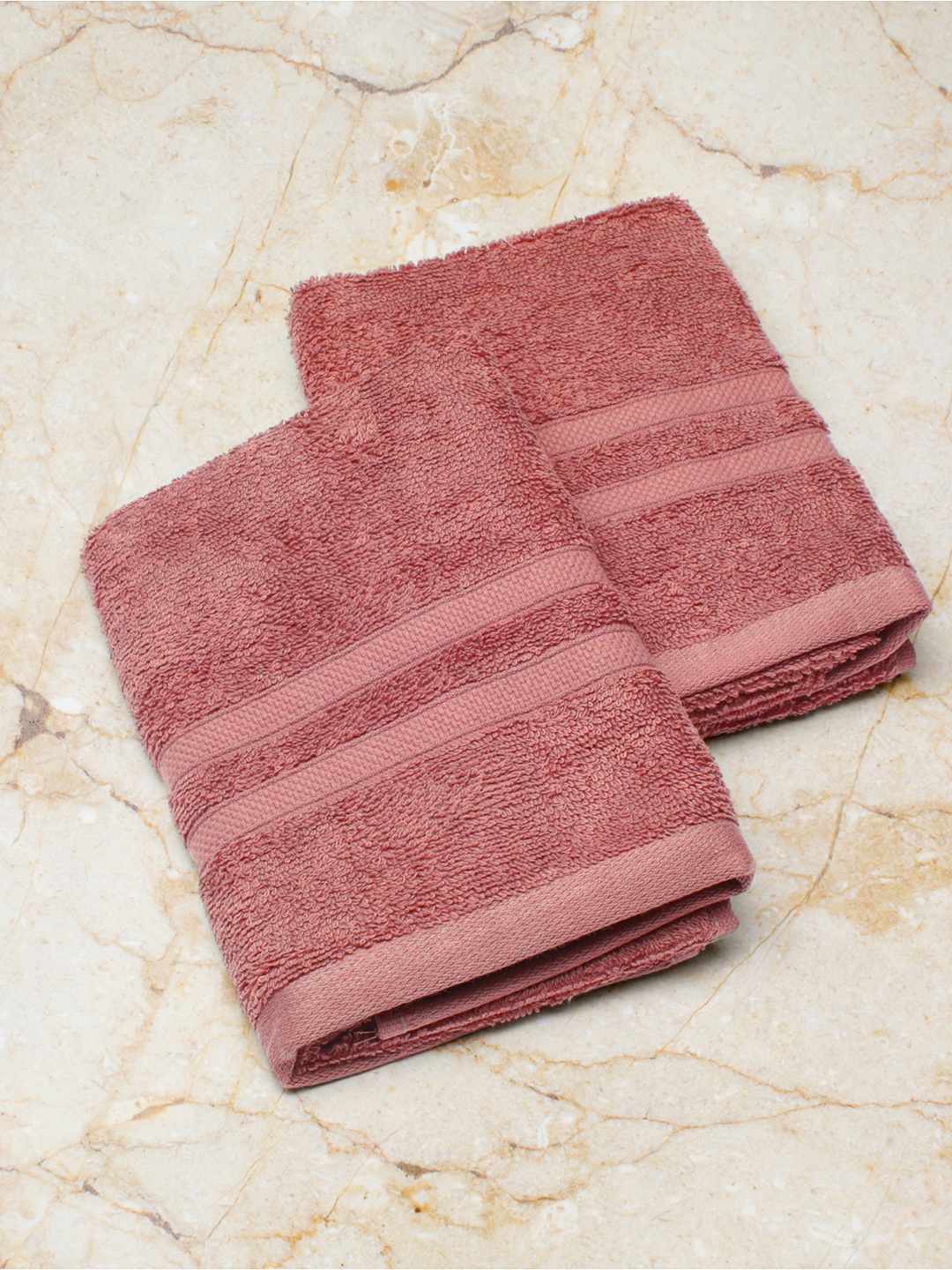 

Monte Carlo Set Of 2 Solid 520 GSM Hand Towels, Peach