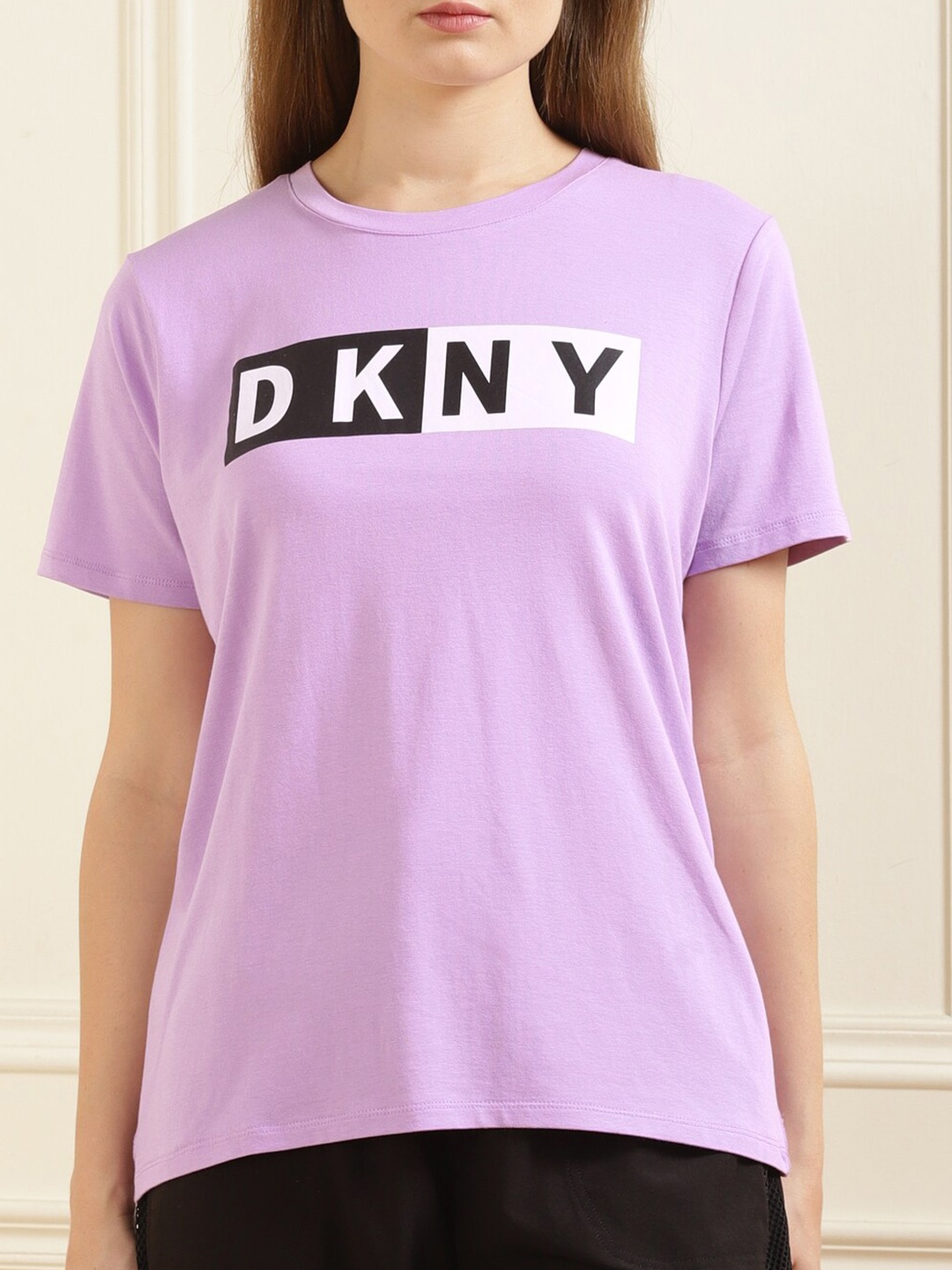 

DKNY Women Purple Printed T-shirt