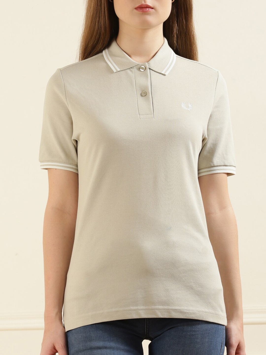 

Fred Perry Beige Polo T-shirt