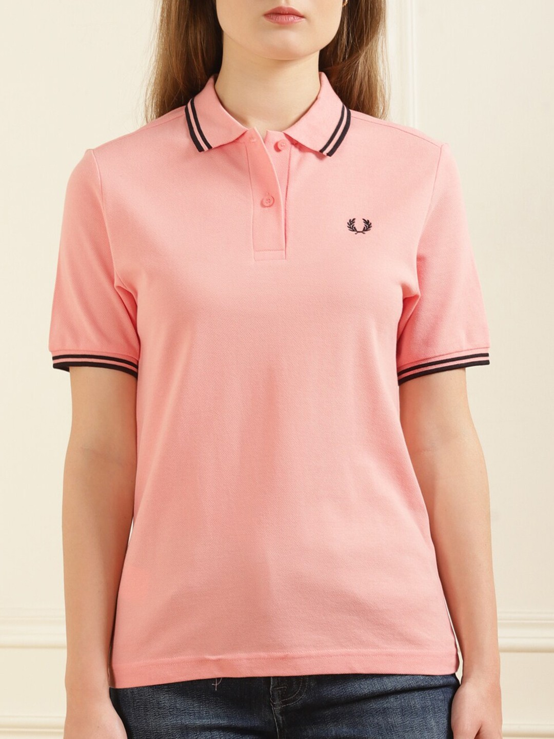 

Fred Perry Pink Shirt Style Top