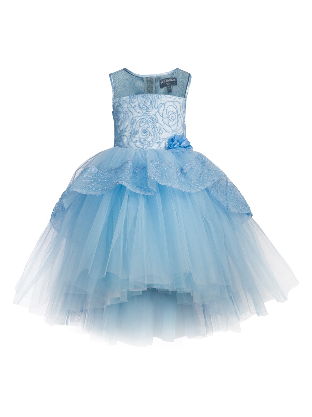 

Toy Balloon kids Blue Layered Net party wear dress Dress