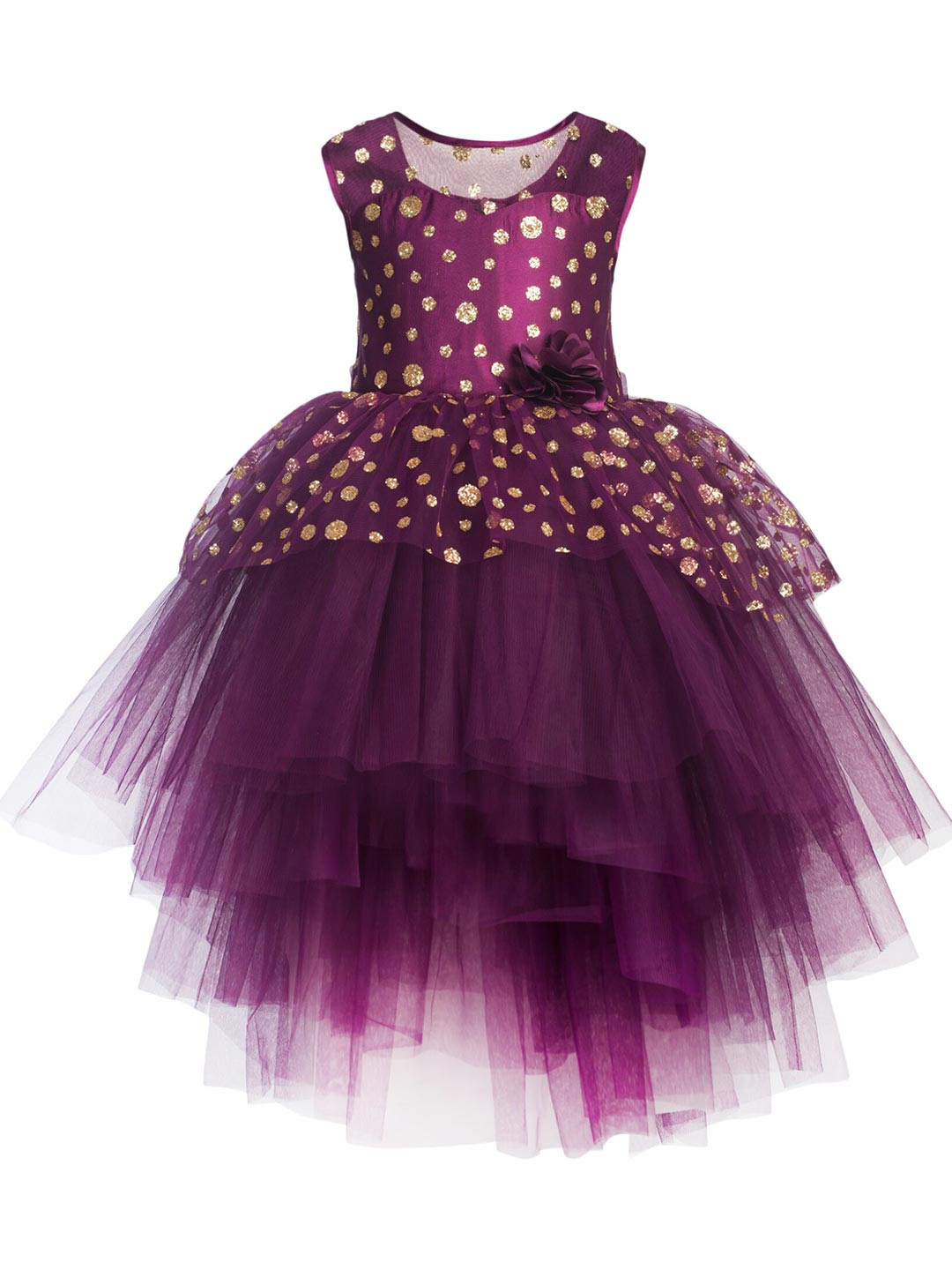 

Toy Balloon kids Purple Net Empire Dress