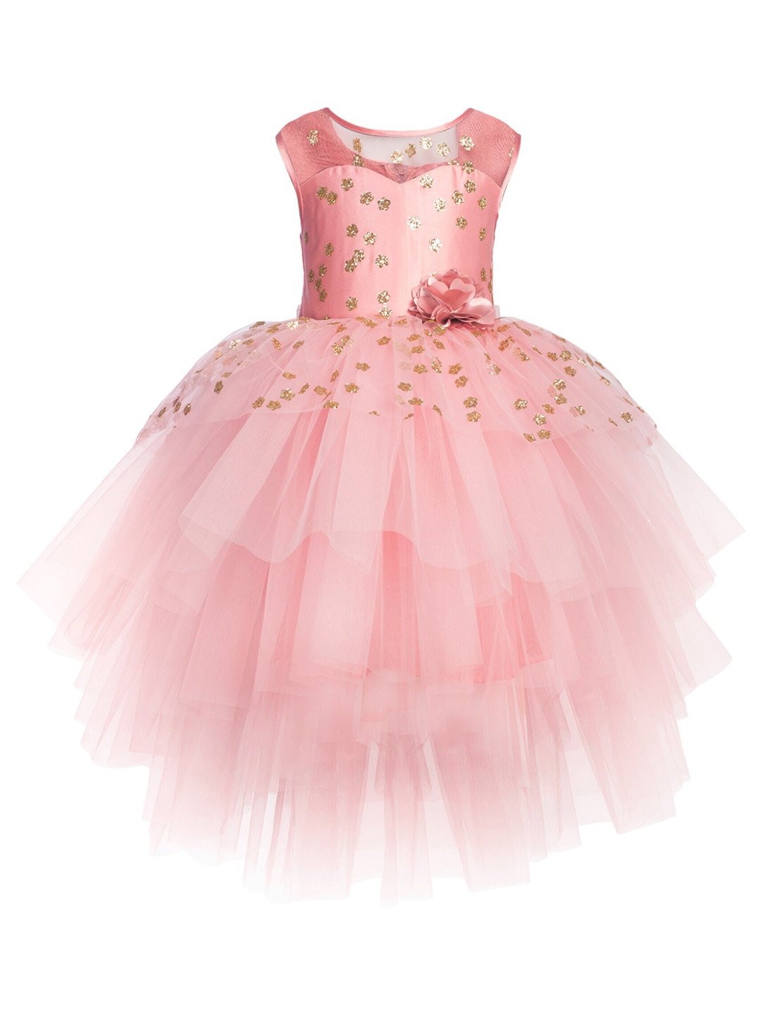 

Toy Balloon kids Pink Embellished Net Dress