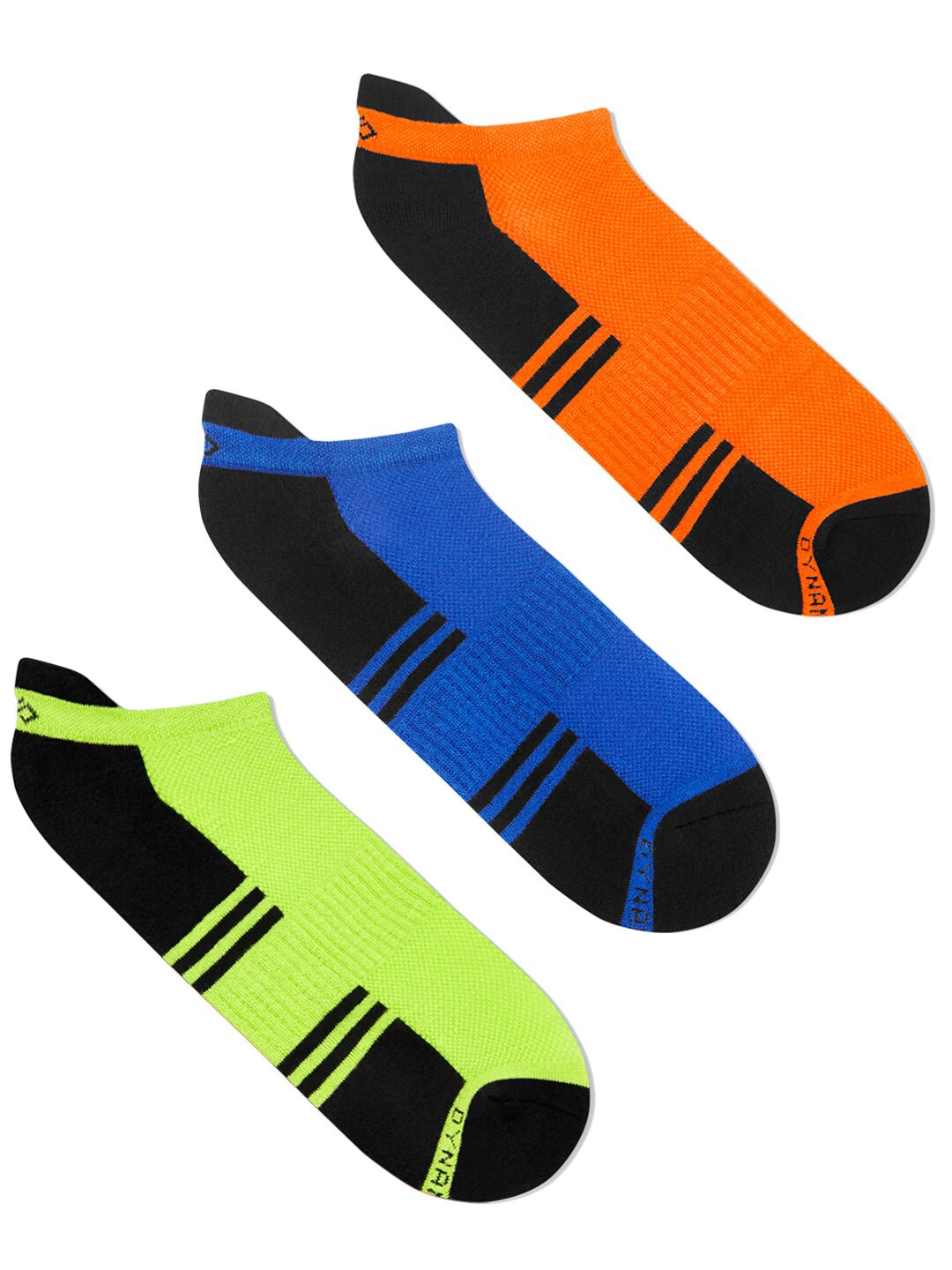 

Dynamocks Women Pack Of 3 Colourblocked Bamboo Ankle-Length Socks, Orange