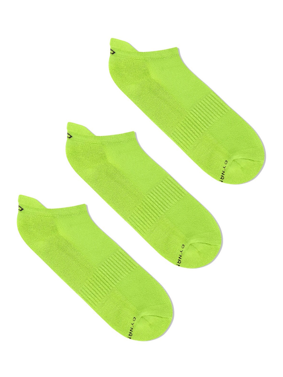 

Dynamocks Women Pack of 3 Fluorescent Green Solid Anti Bacterial Bamboo Ankle-Length Socks