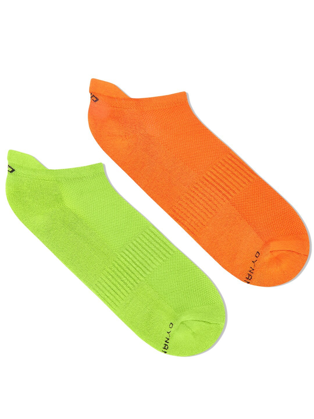 

Dynamocks Women Pack Of 2 Solid Bamboo Ankle-Length Socks, Fluorescent green