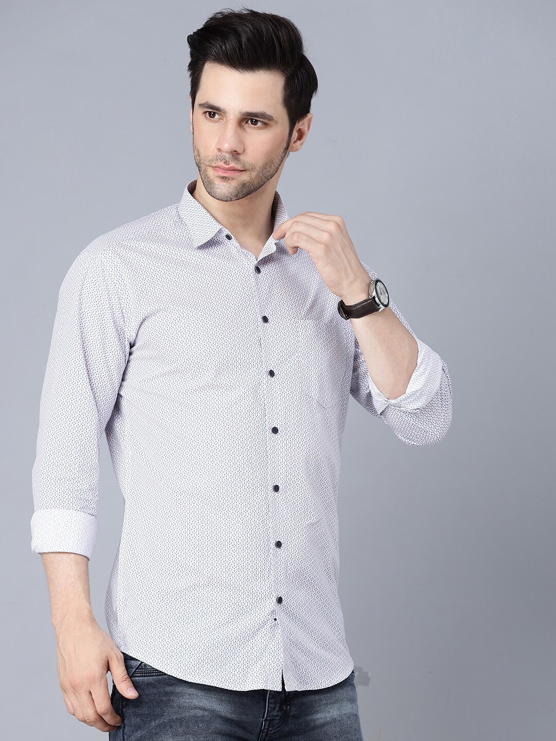 

MR KAMEEJ Men Multicoloured Relaxed Micro Checks Printed Casual Shirt, Multi