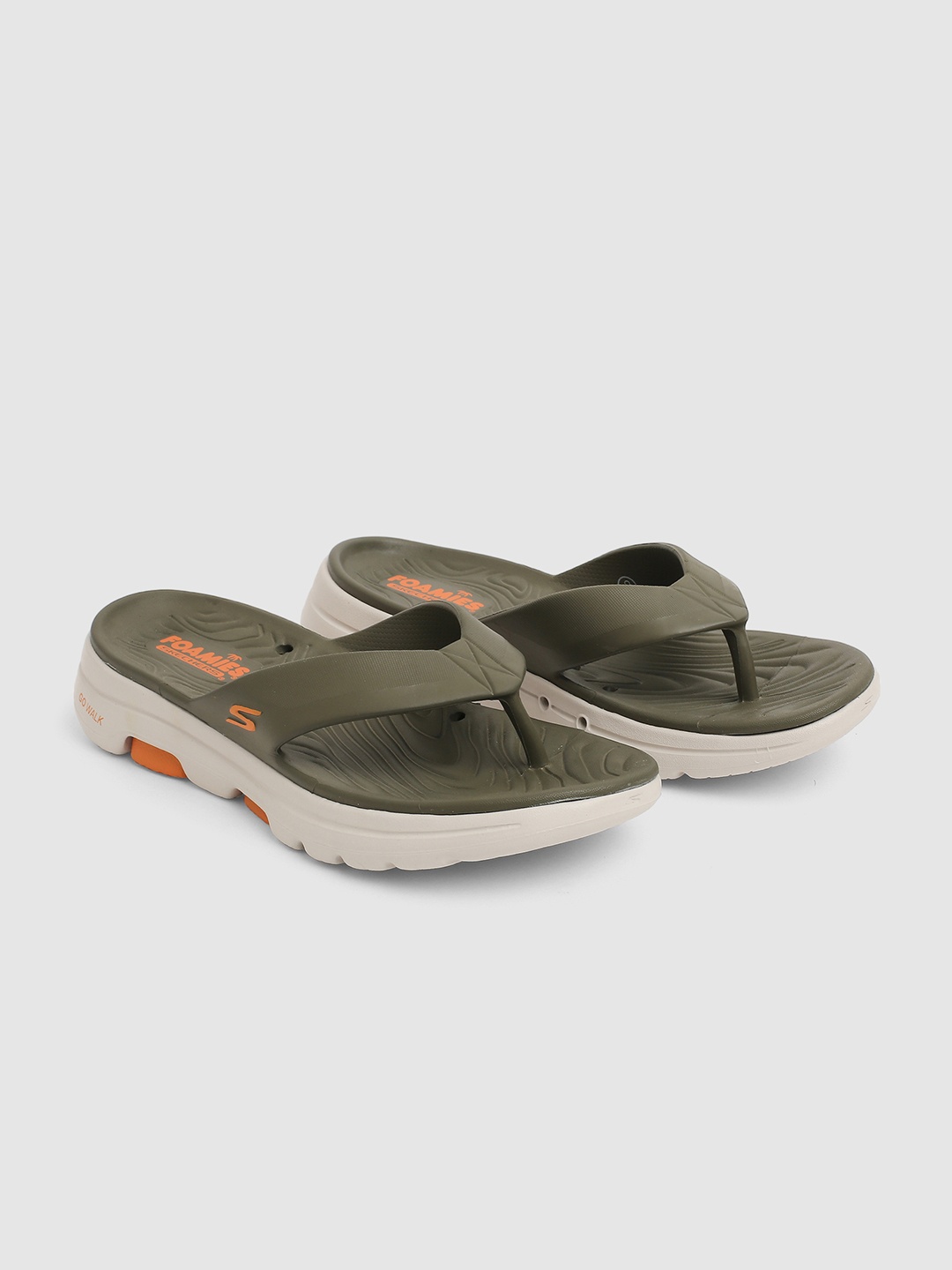 

Skechers Men Olive Green GO WALK 5 - SIT BACK Thong Flip-Flops