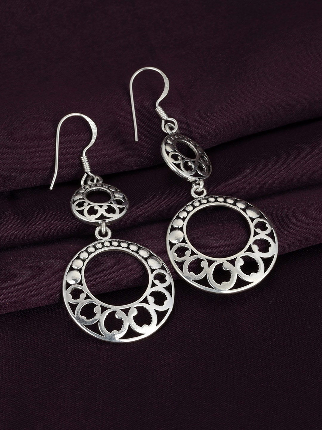 

GIVA 925 Sterling Silver Oxidised Double Hoop Earrings
