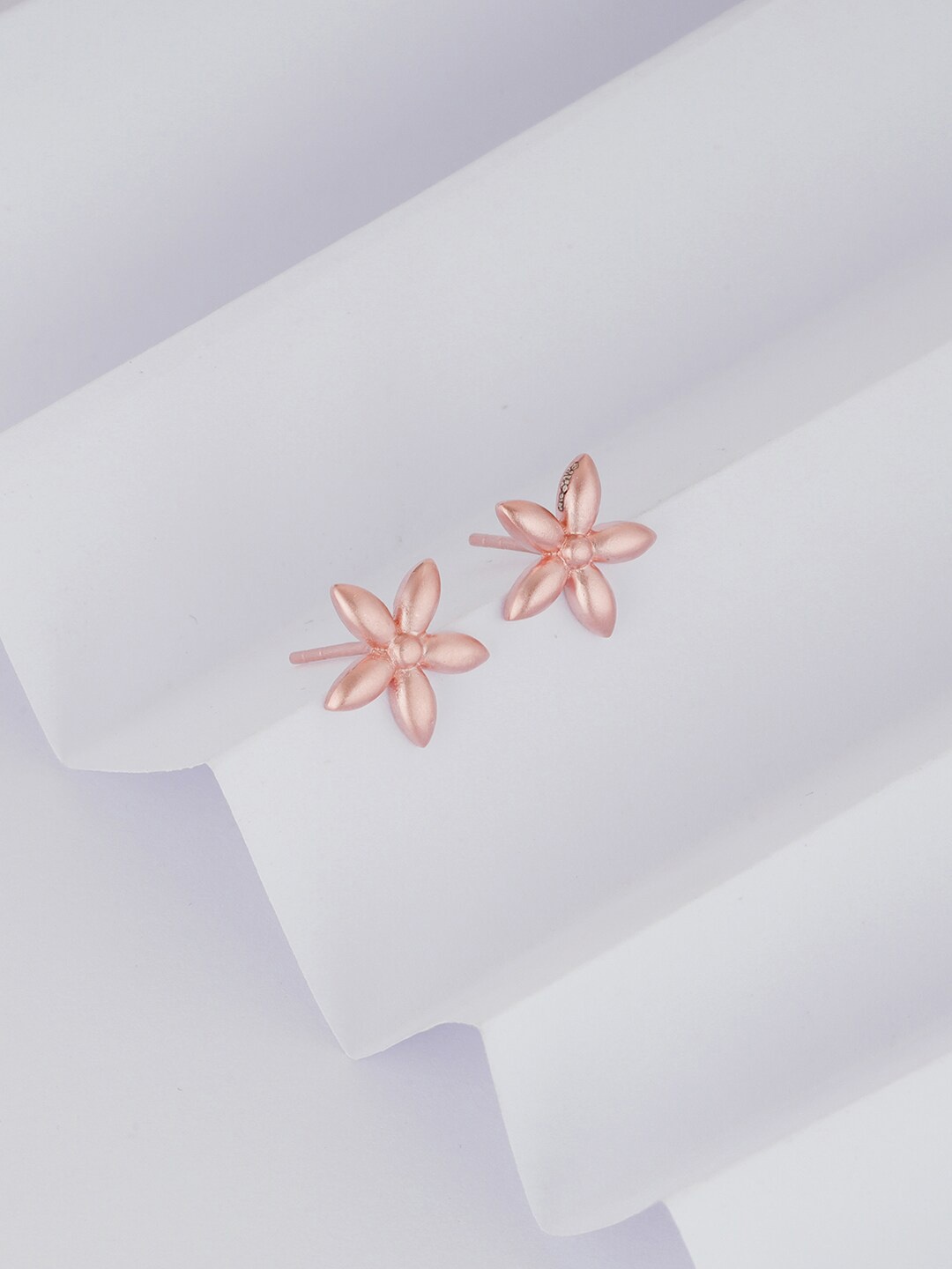 

GIVA 925 Sterling Silver Rose Gold Plated Floral Vision Stud Earrings