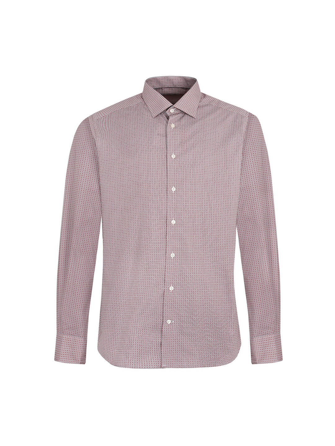 

Eton Men Orange & Off White Micro ditsy Printed Pure Cotton Casual Shirt