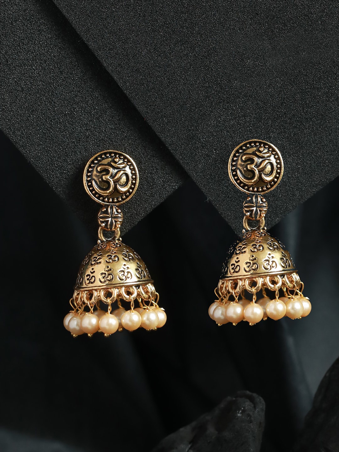 

Priyaasi Gold-Toned Contemporary Jhumkas Earrings