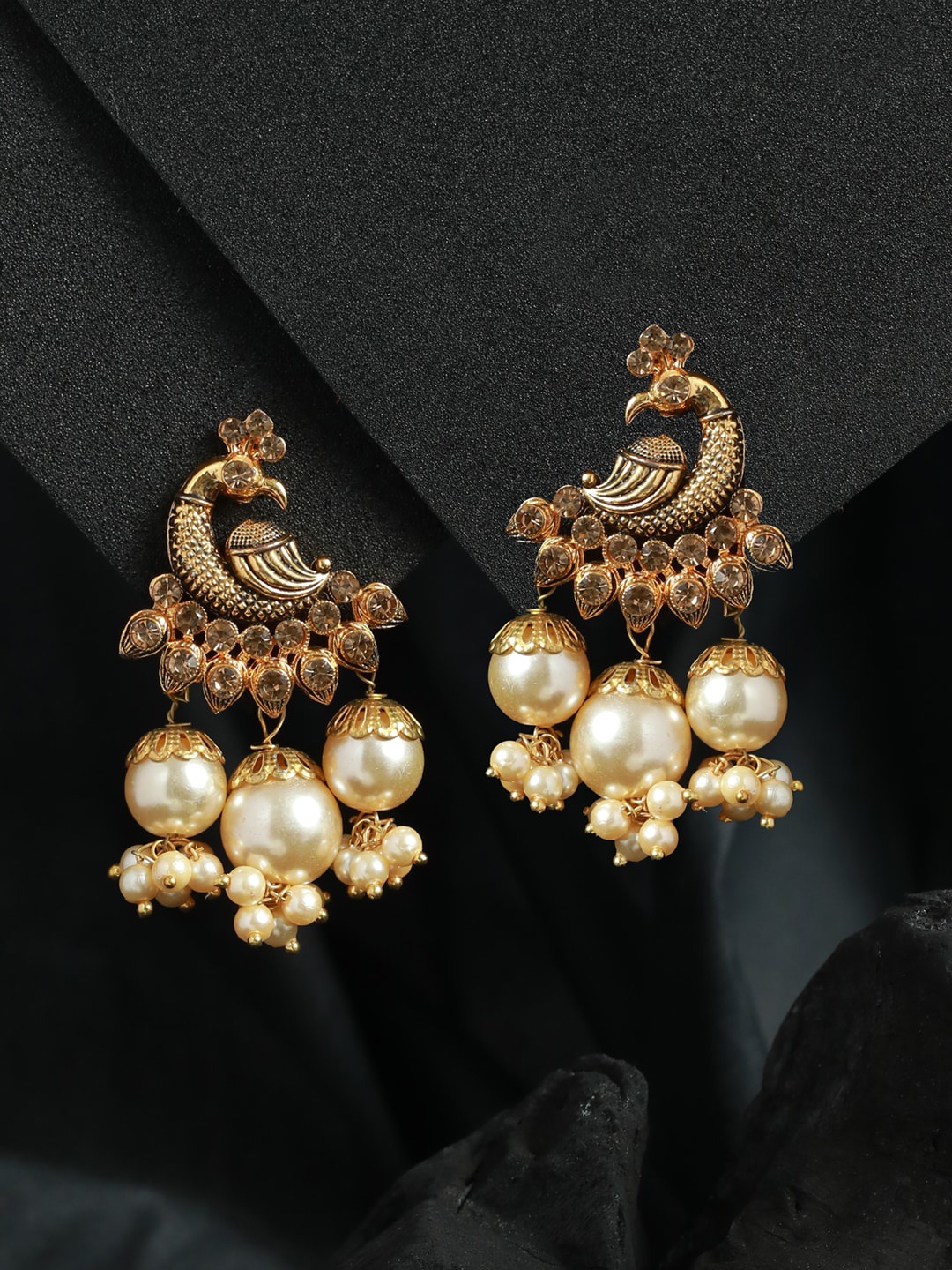 

Priyaasi Gold-Toned Contemporary Drop Earrings