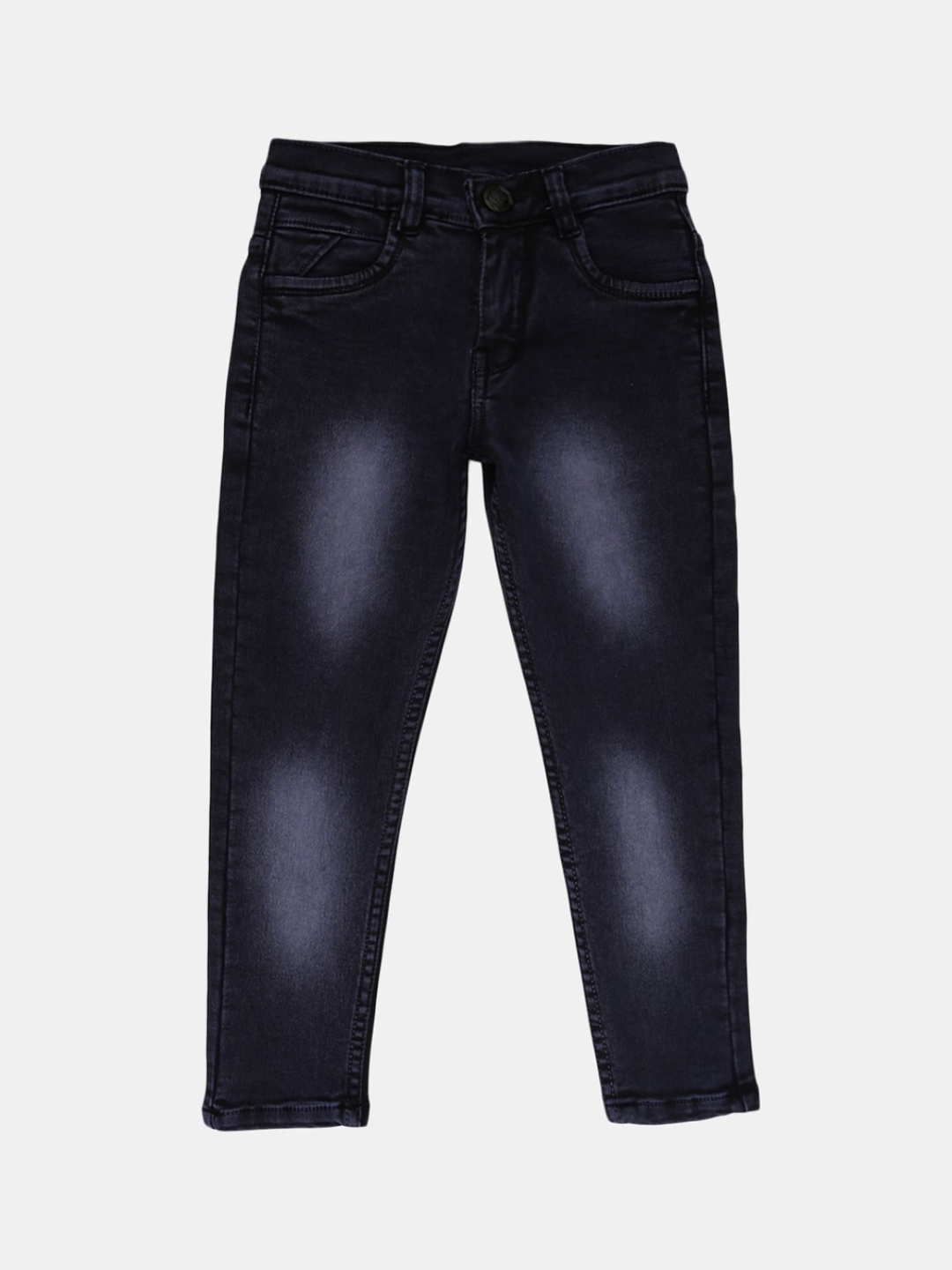 

V-Mart Boys Blue Heavy Fade Dobby Denim Medium Waist Jeans