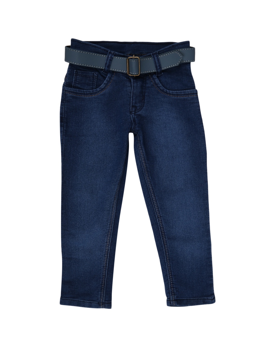 

V-Mart Boys Blue Light Fade Clean Look Knitted Medium Waist Jeans