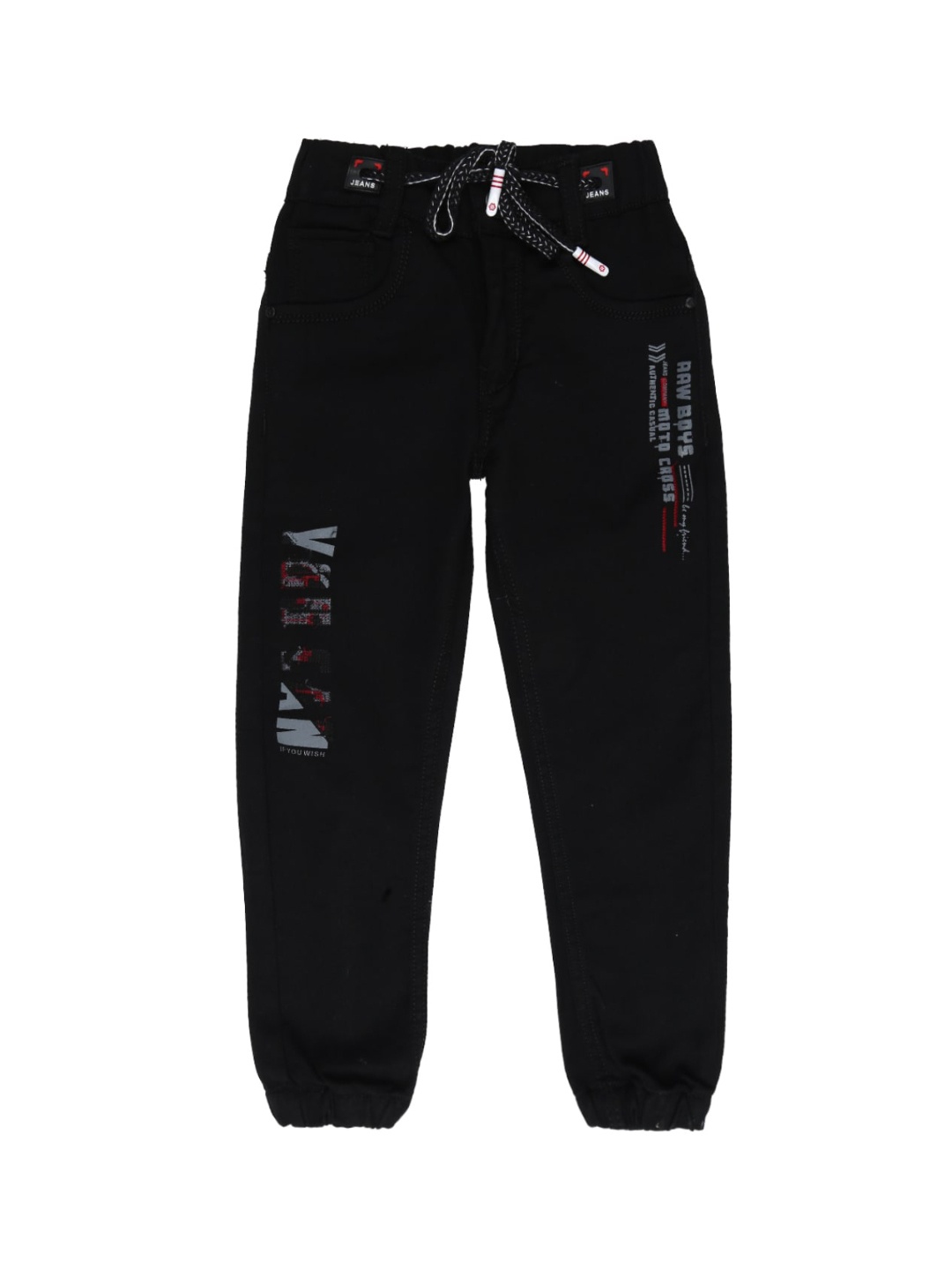 

V-Mart Boys Black Mildly Distressed Jeans