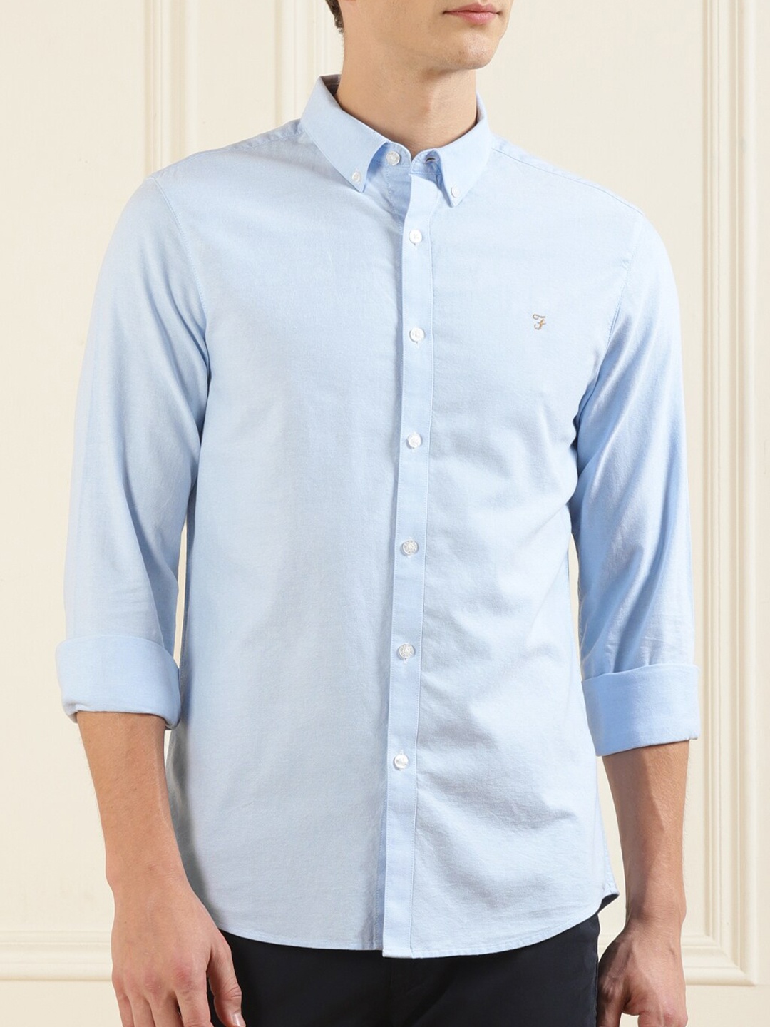 

Farah Men Blue Cotton Casual Shirt