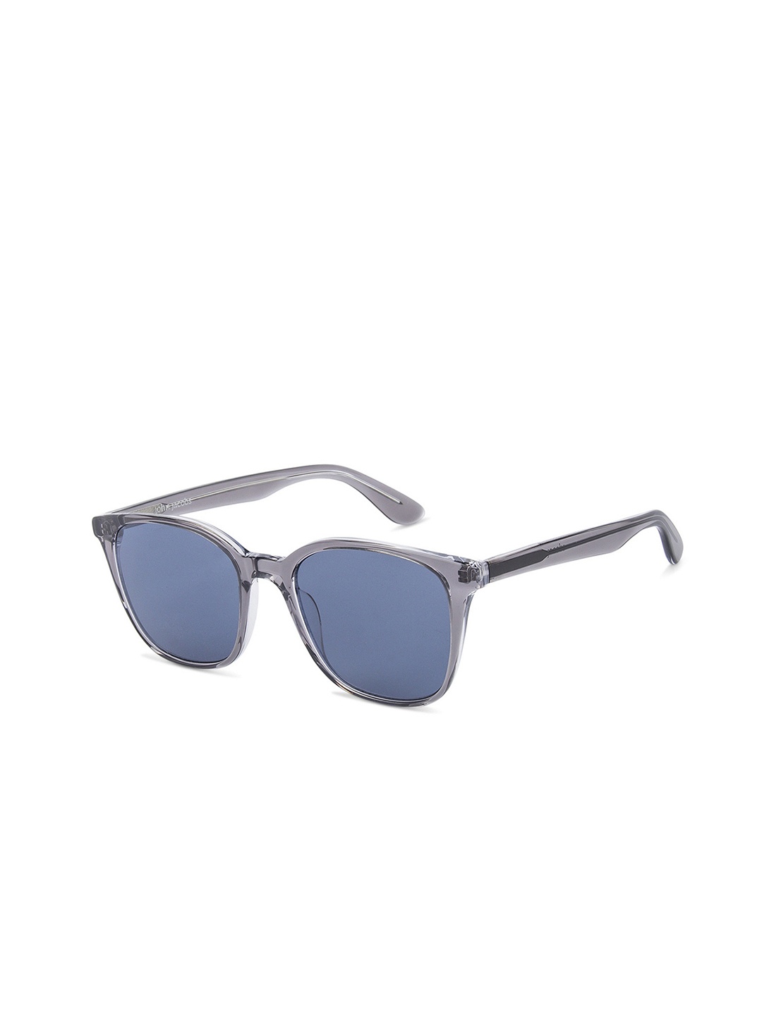 

John Jacobs Unisex Blue Lens & Steel-Toned Wayfarer Sunglasses with UV Protected Lens