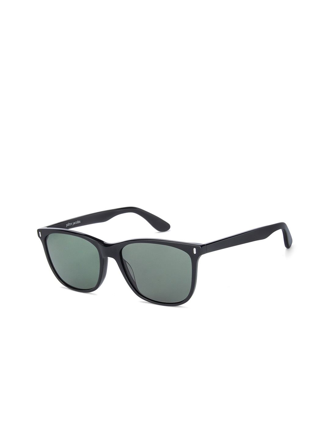 

John Jacobs Unisex Green Lens & Black Wayfarer Sunglasses with UV Protected Lens
