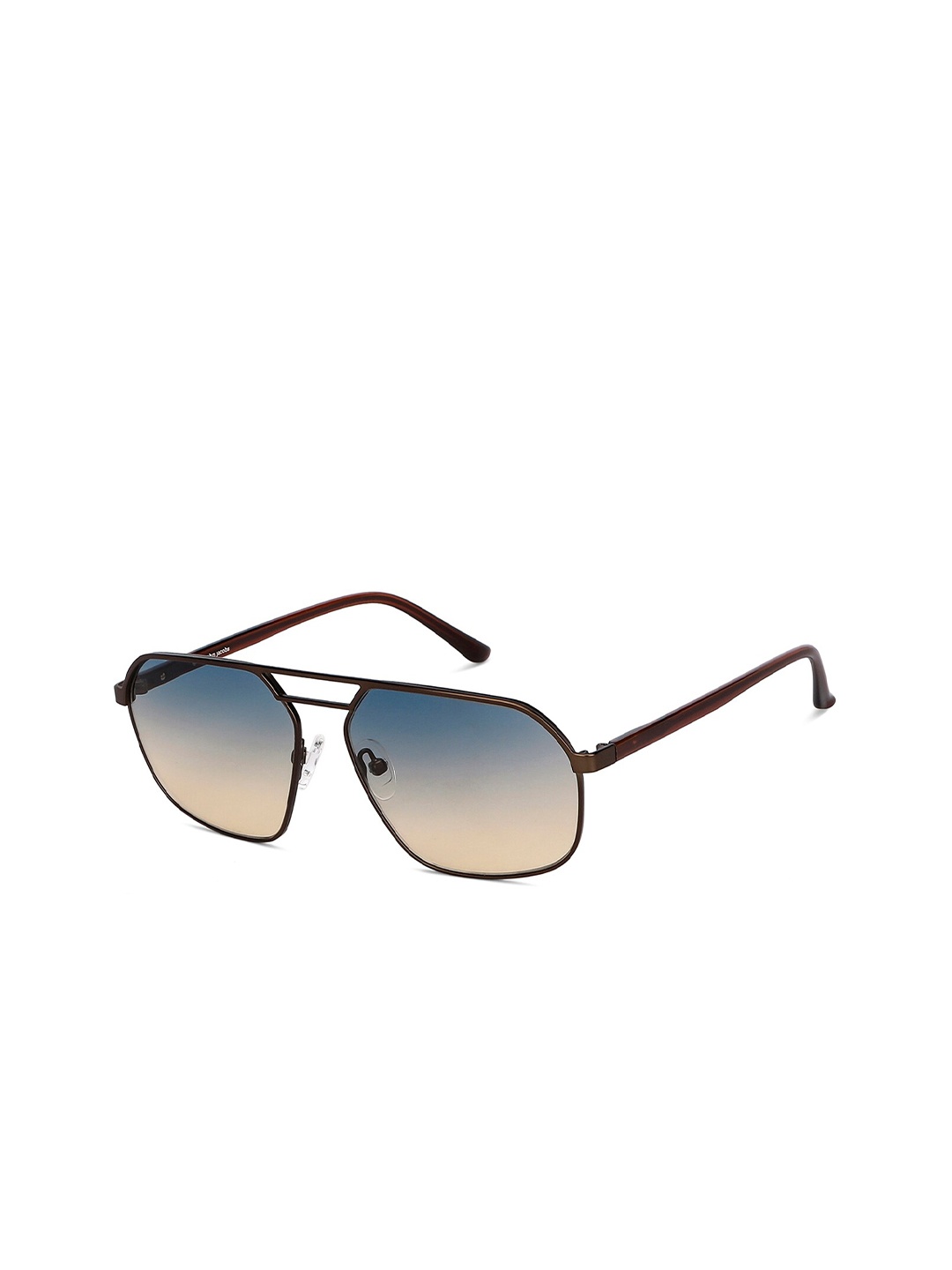 

John Jacobs Unisex Blue Lens & Brown Aviator Sunglasses with UV Protected Lens