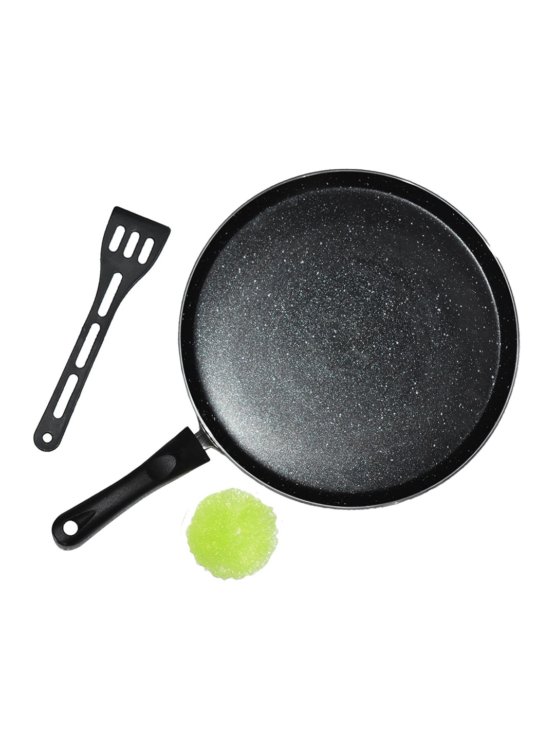 

Eslite Black Non-Stick Scratch Resistant Aluminium Dosa Tava Frying Pan, Grey