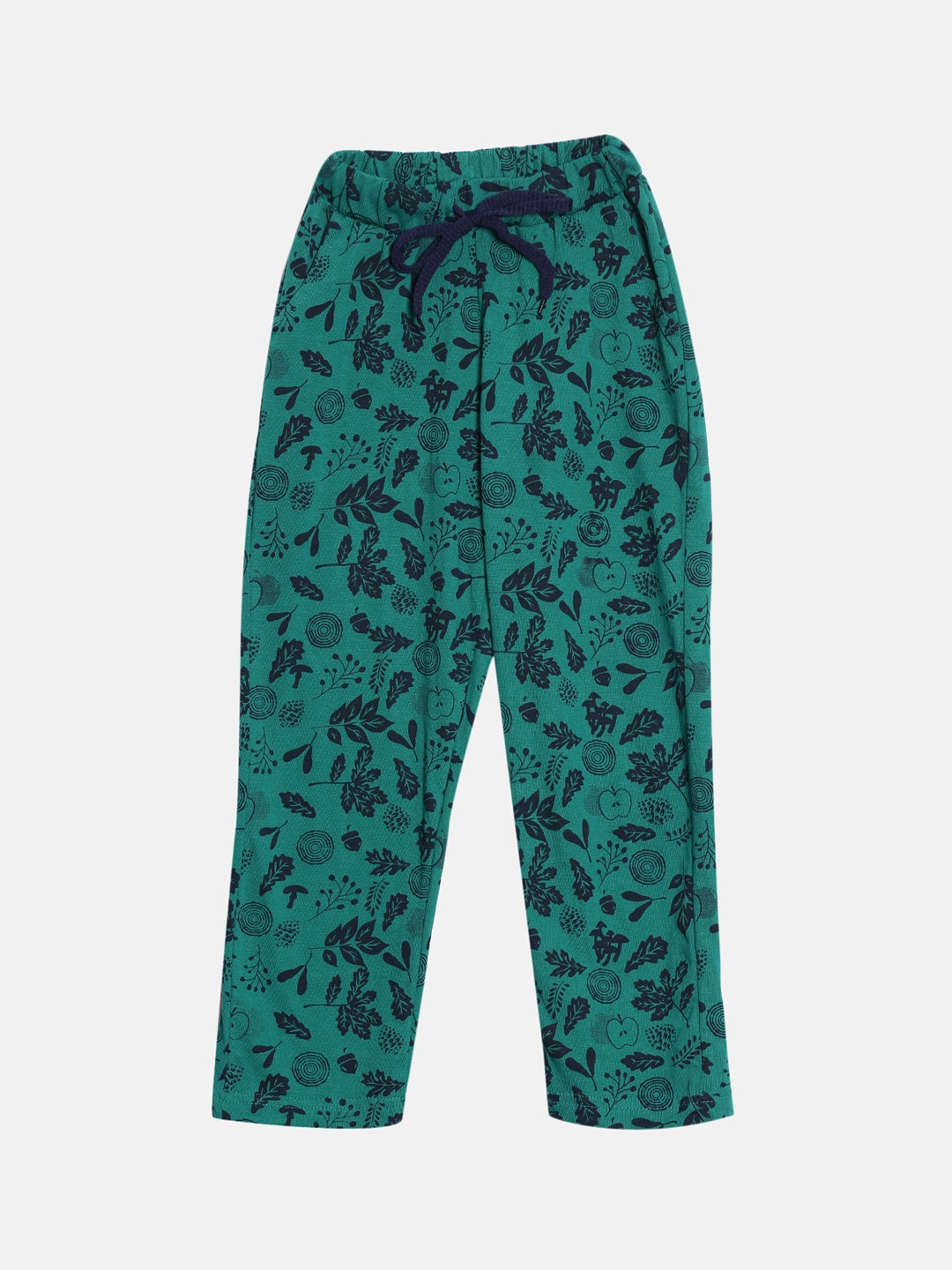 

Kryptic Kids Girls Green Printed Pure Cotton Lounge Pants