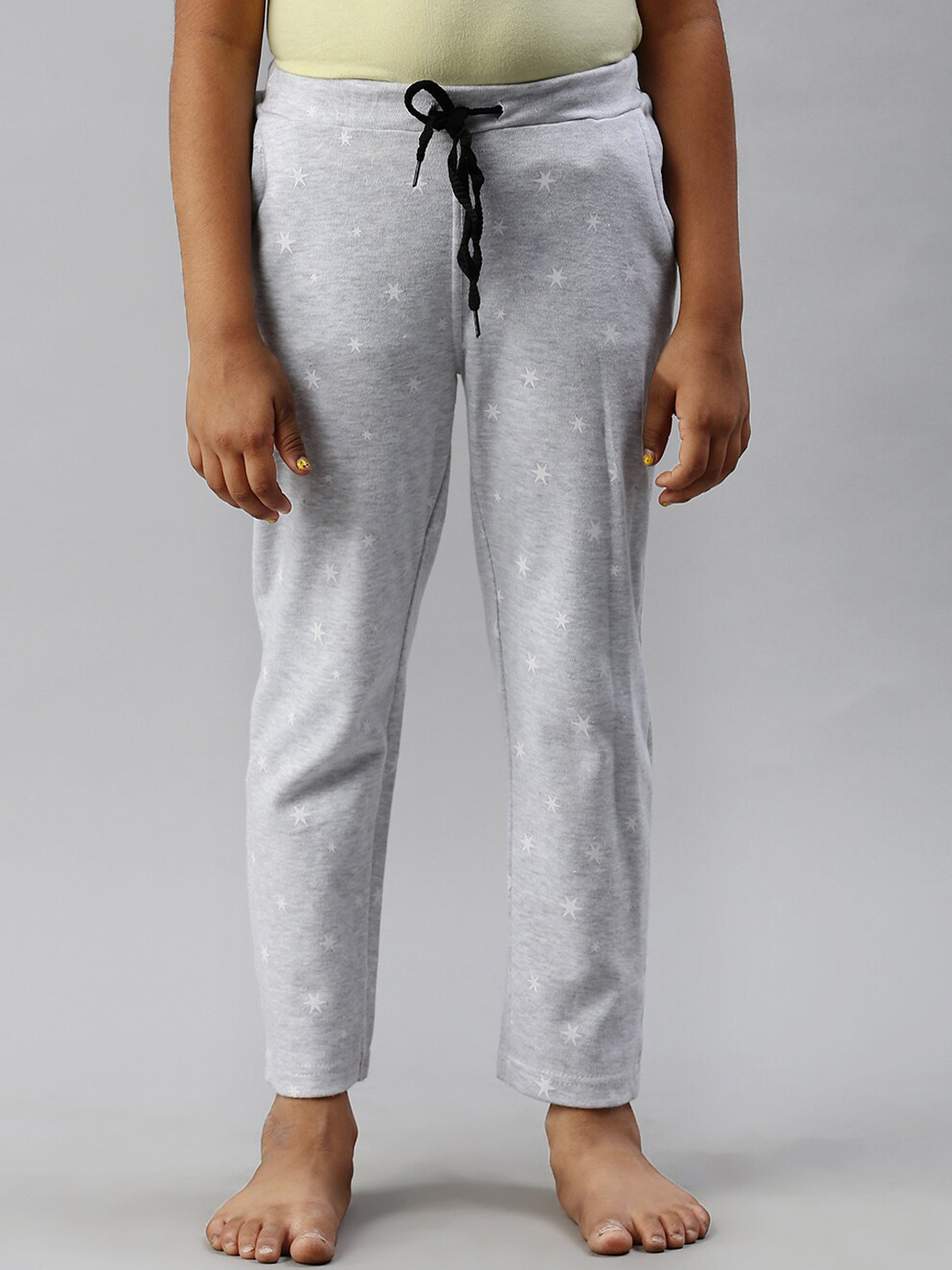 

Kryptic Girls Grey & White Printed Pure Cotton Lounge Pants