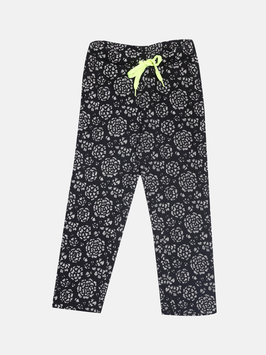 

Kryptic Girls Black Printed Cotton Lounge Pants