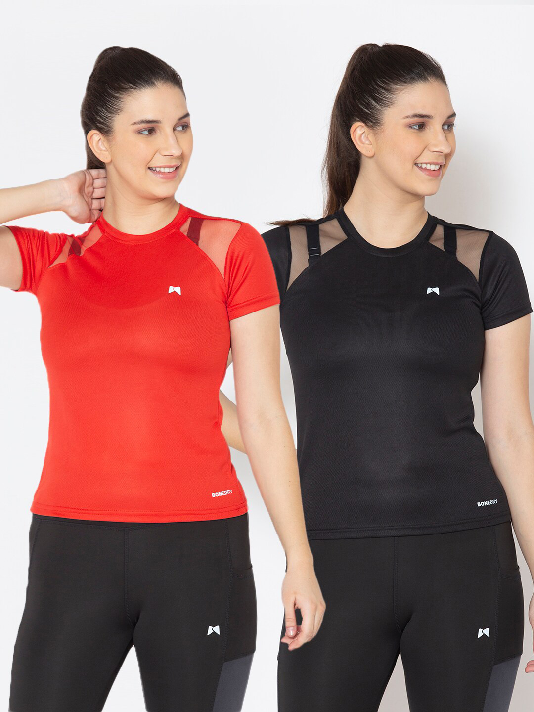 

MUSCLE TORQUE Women Black Applique T-shirt