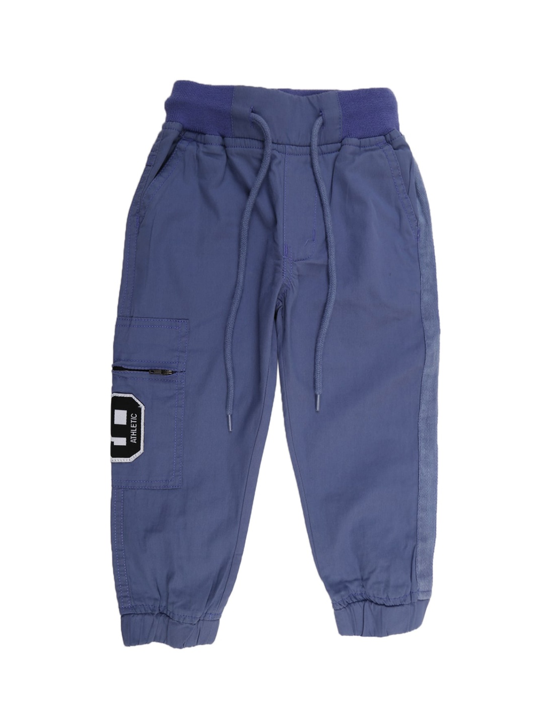

V-Mart Boys Blue Solid Cotton Joggers Trousers