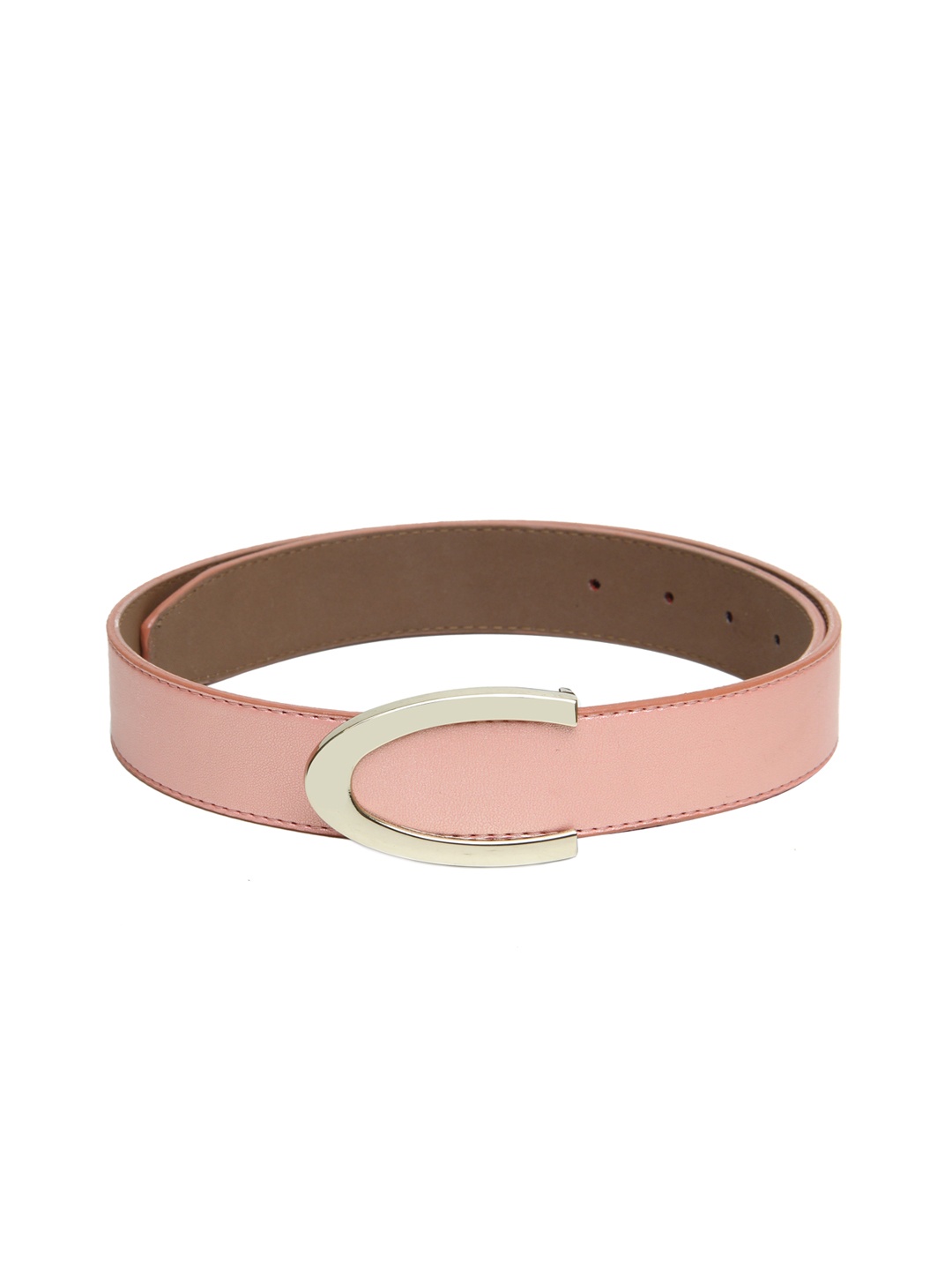 

Calvadoss Men Pink Textured PU Belt