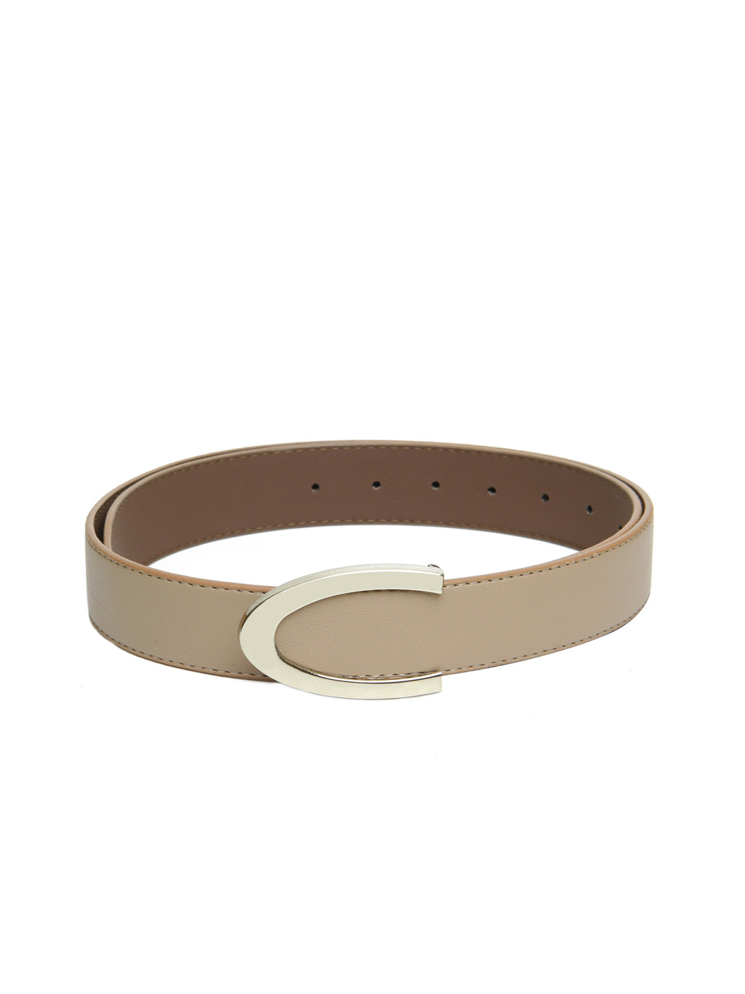 

Calvadoss Men Beige Textured PU Belt