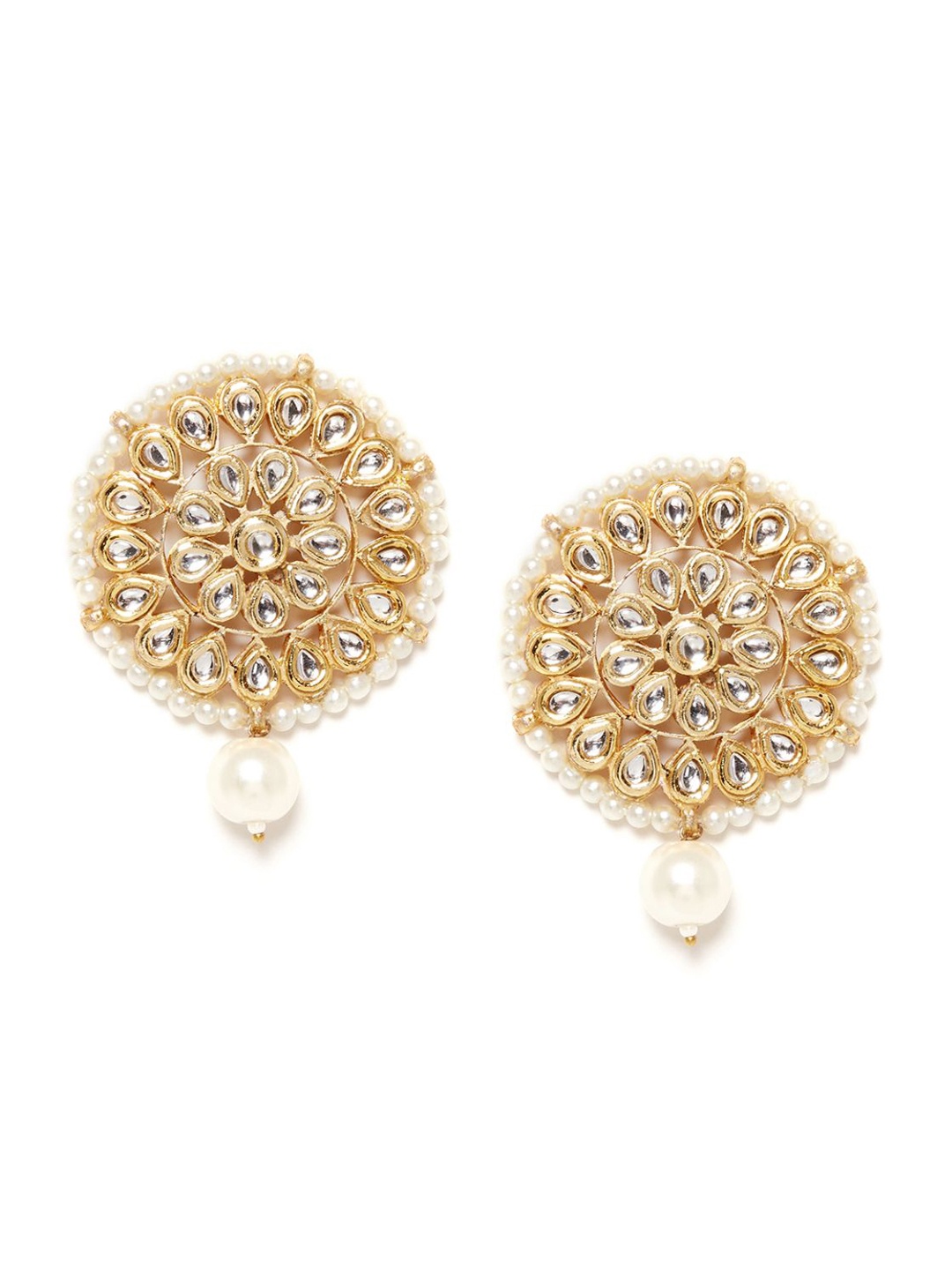 

Bamboo Tree Jewels Gold-Toned Contemporary Drop Earrings