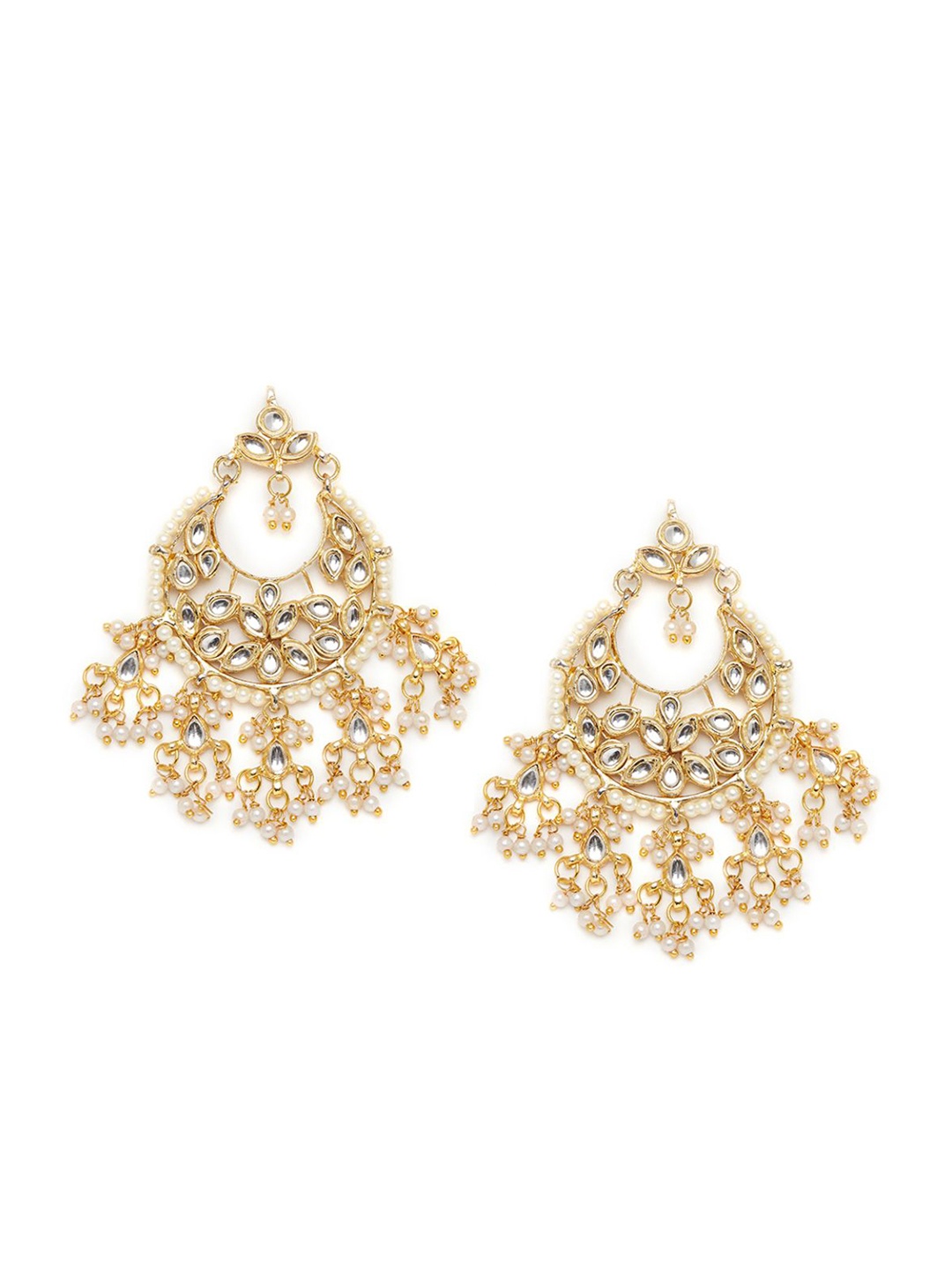 

Bamboo Tree Jewels Gold-Toned Contemporary Drop Earrings