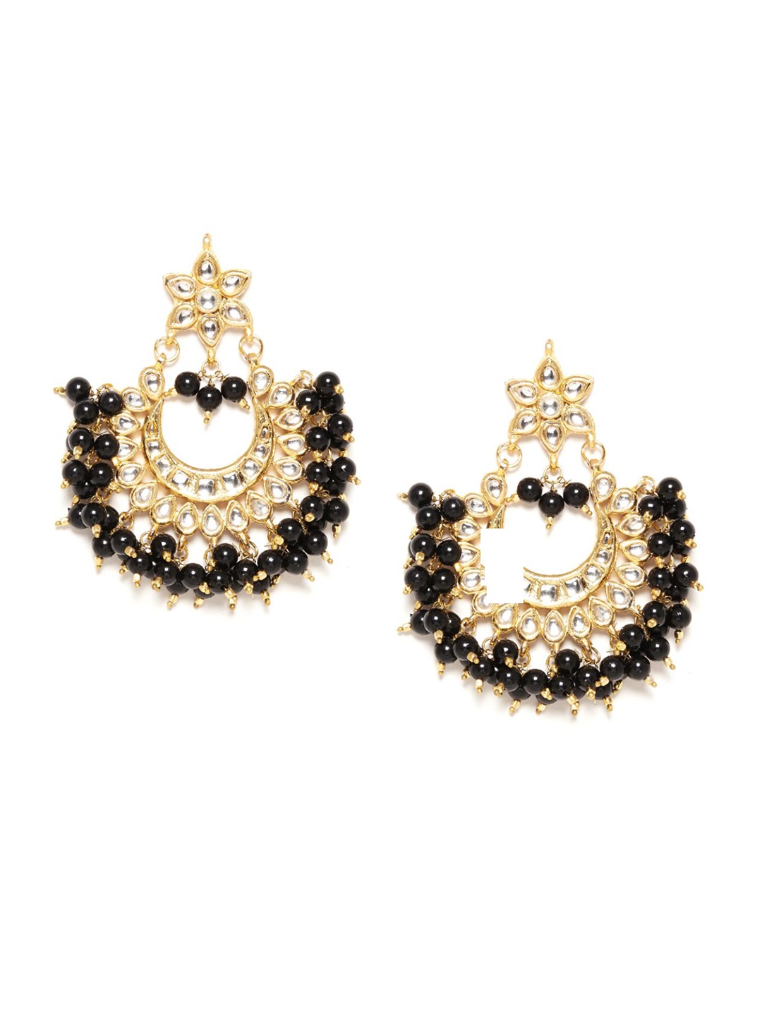 

Bamboo Tree Jewels Gold-Toned Contemporary Drop Earrings