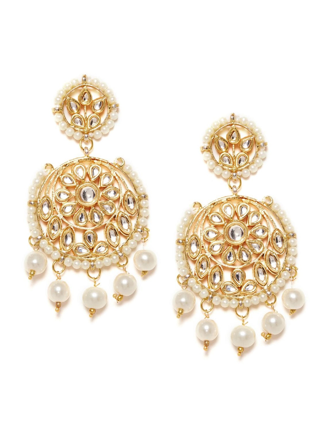 

Bamboo Tree Jewels Gold-Toned Contemporary Drop Earrings