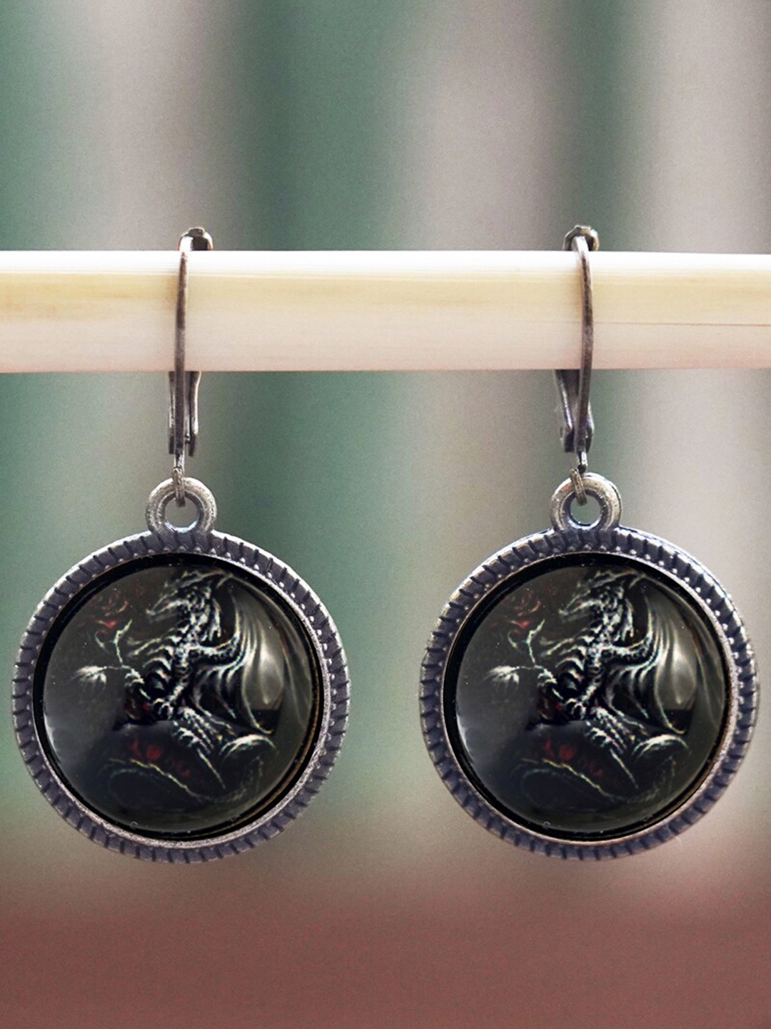 

MIZORRI Women Black Contemporary Drop Earrings