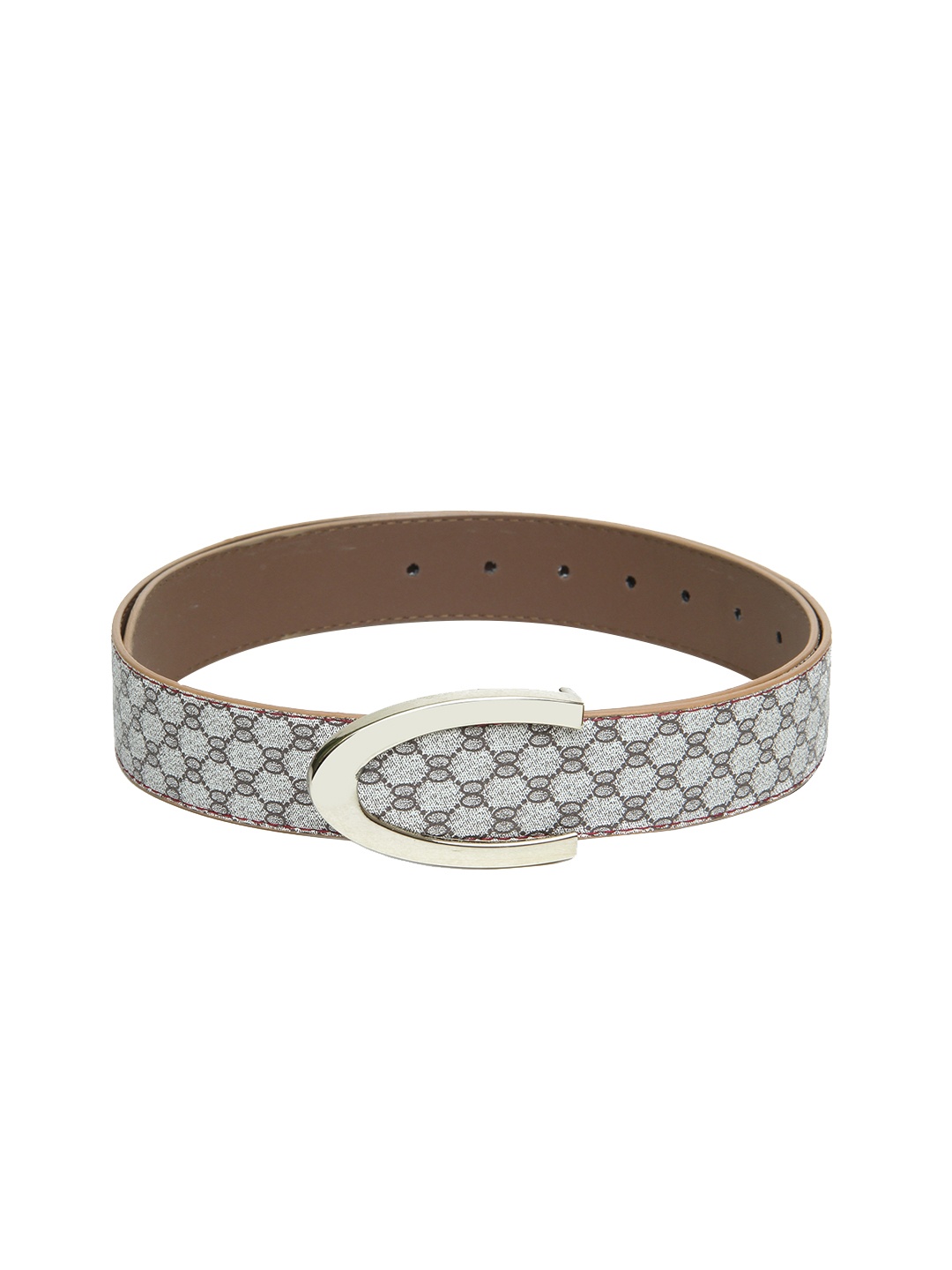 

Calvadoss Girls Beige Checked PU Belt