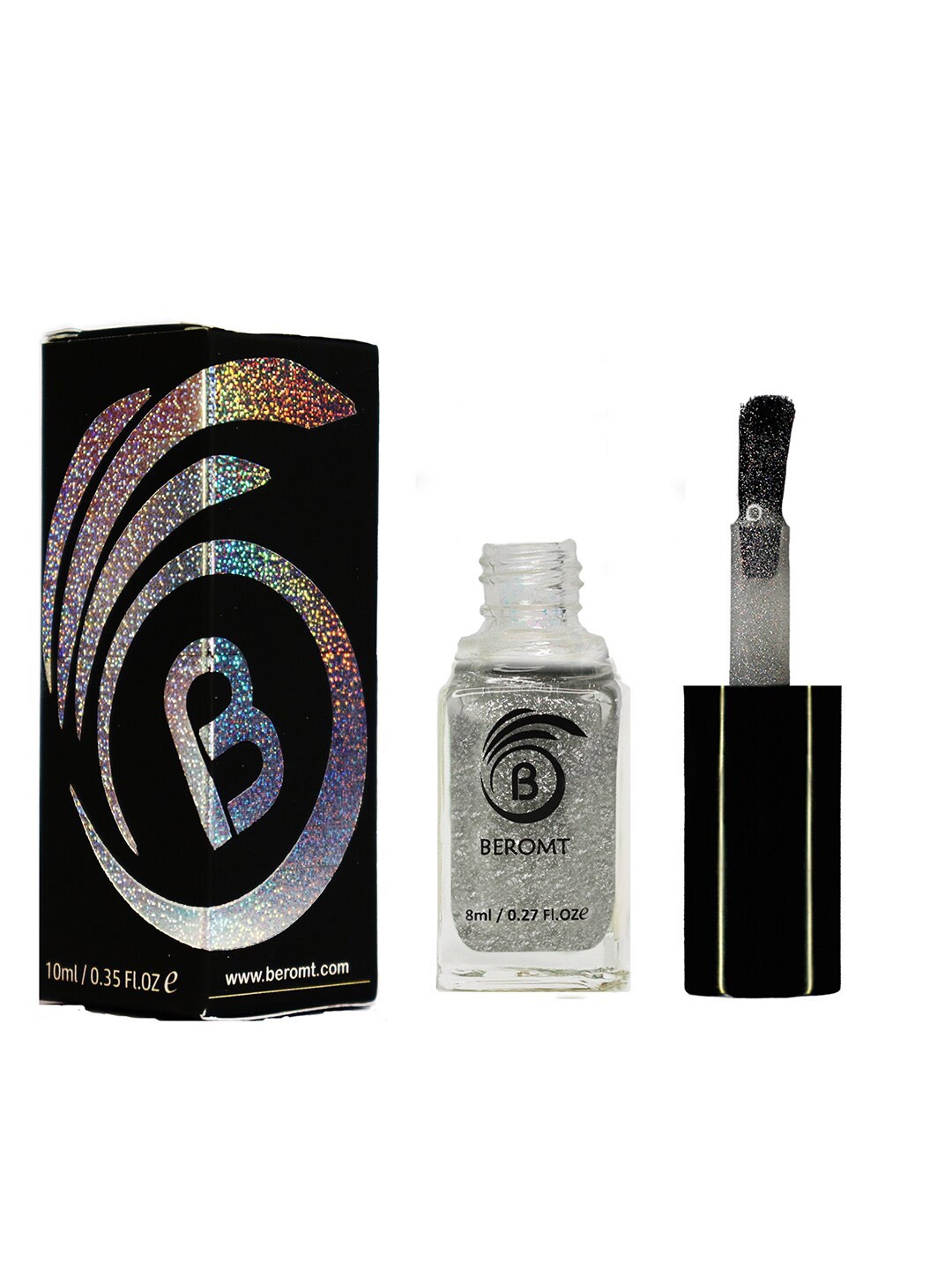 

BEROMT Topper Vegan Fast Dry Alcohol-Free Gel Nail Polish - Shade 201, Silver