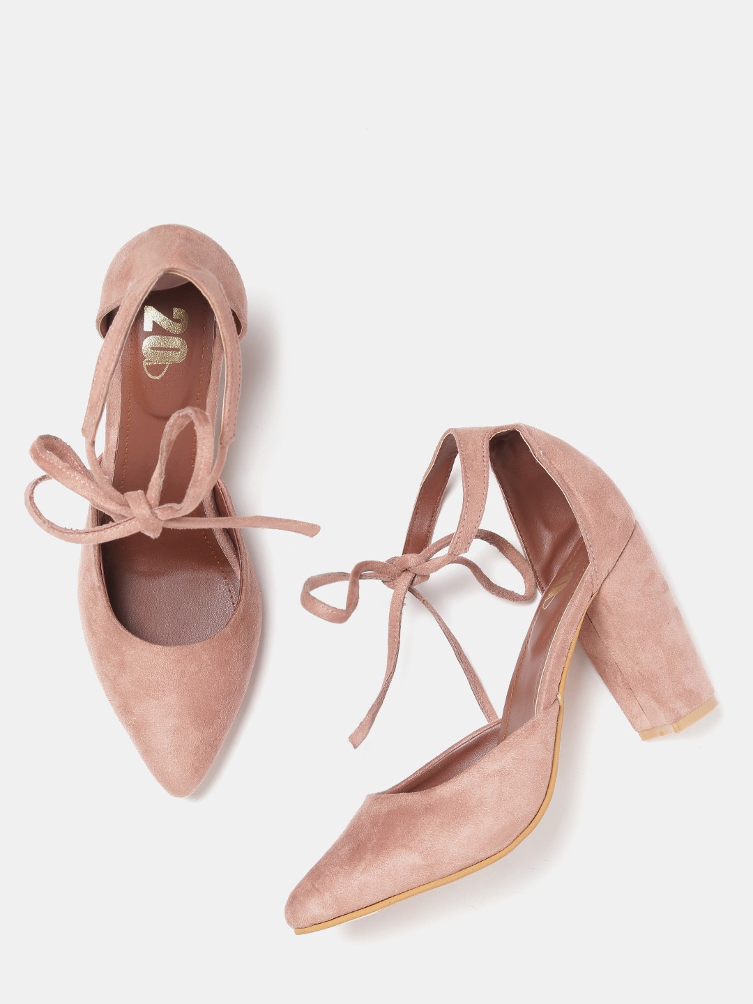 

20Dresses Dusty Pink Bliss Of The Blush Tie-Up Block Heels