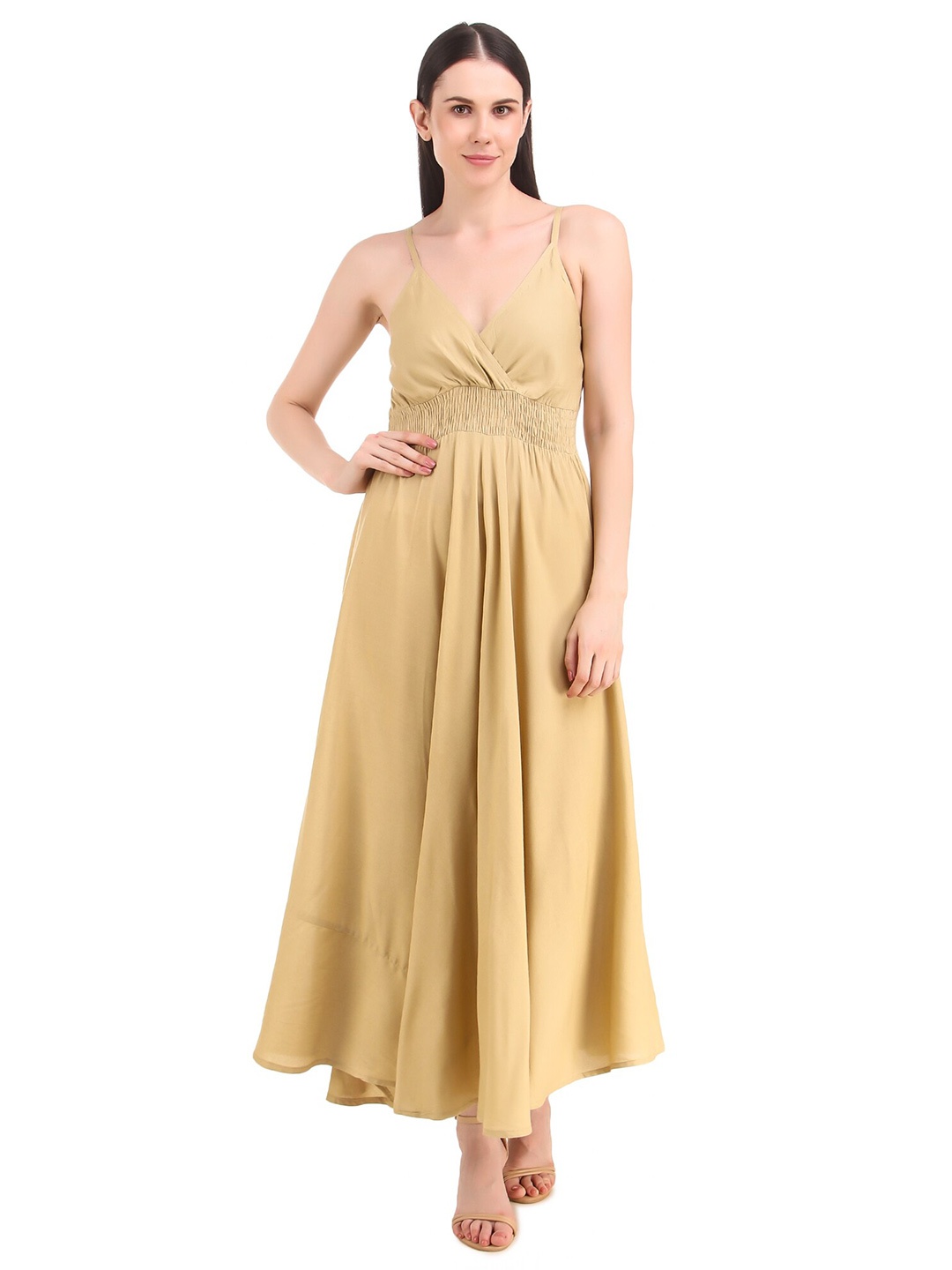 

Aawari Women Beige Rayon Gown Wrap For Girls And Women