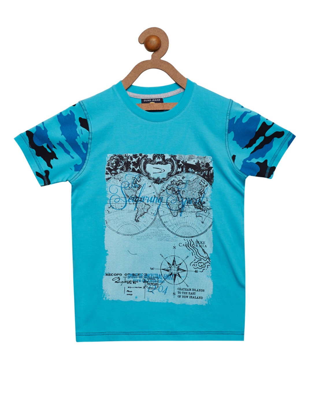 

Duke Boys Blue Printed Round Neck T-shirt