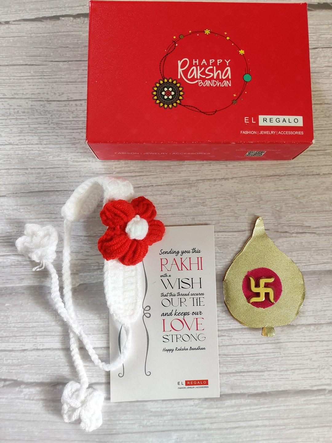 

EL REGALO Kids White Rakhi