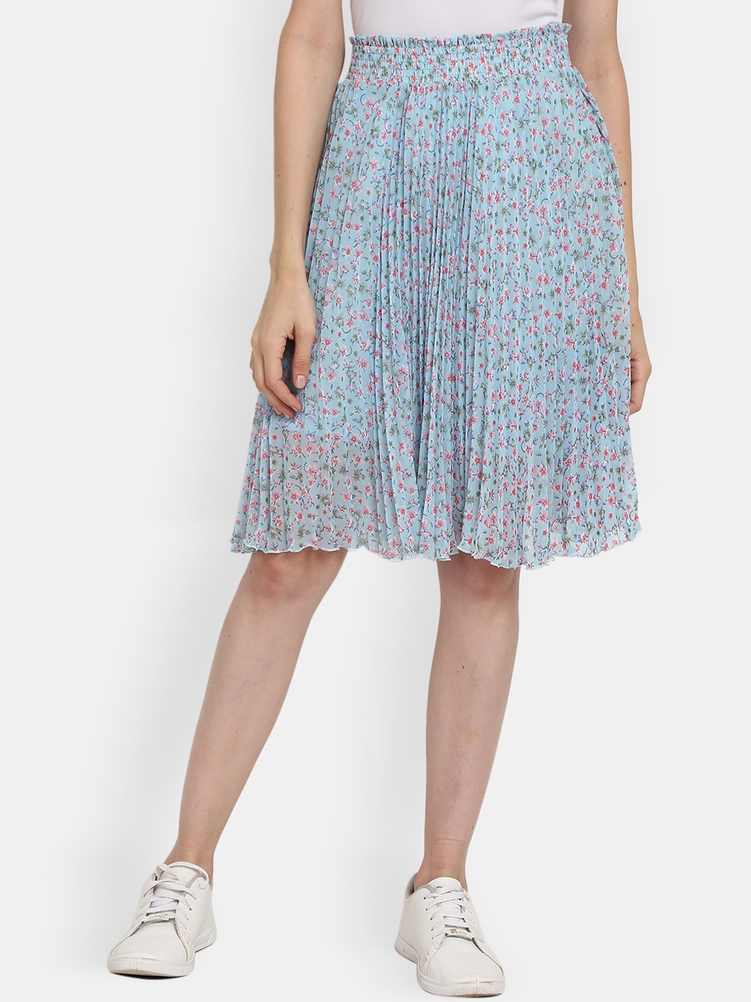 

V-Mart Women Blue Printed Georgette Skirt